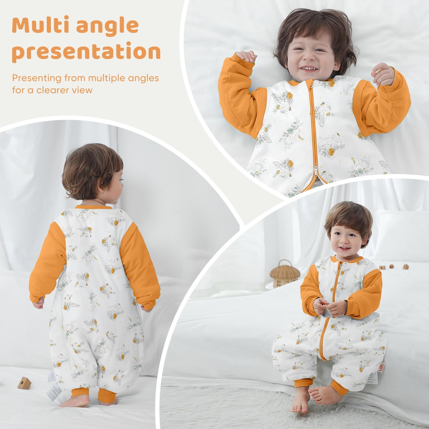Baby Sleeping Bag Split Leg with Removable Sleeves