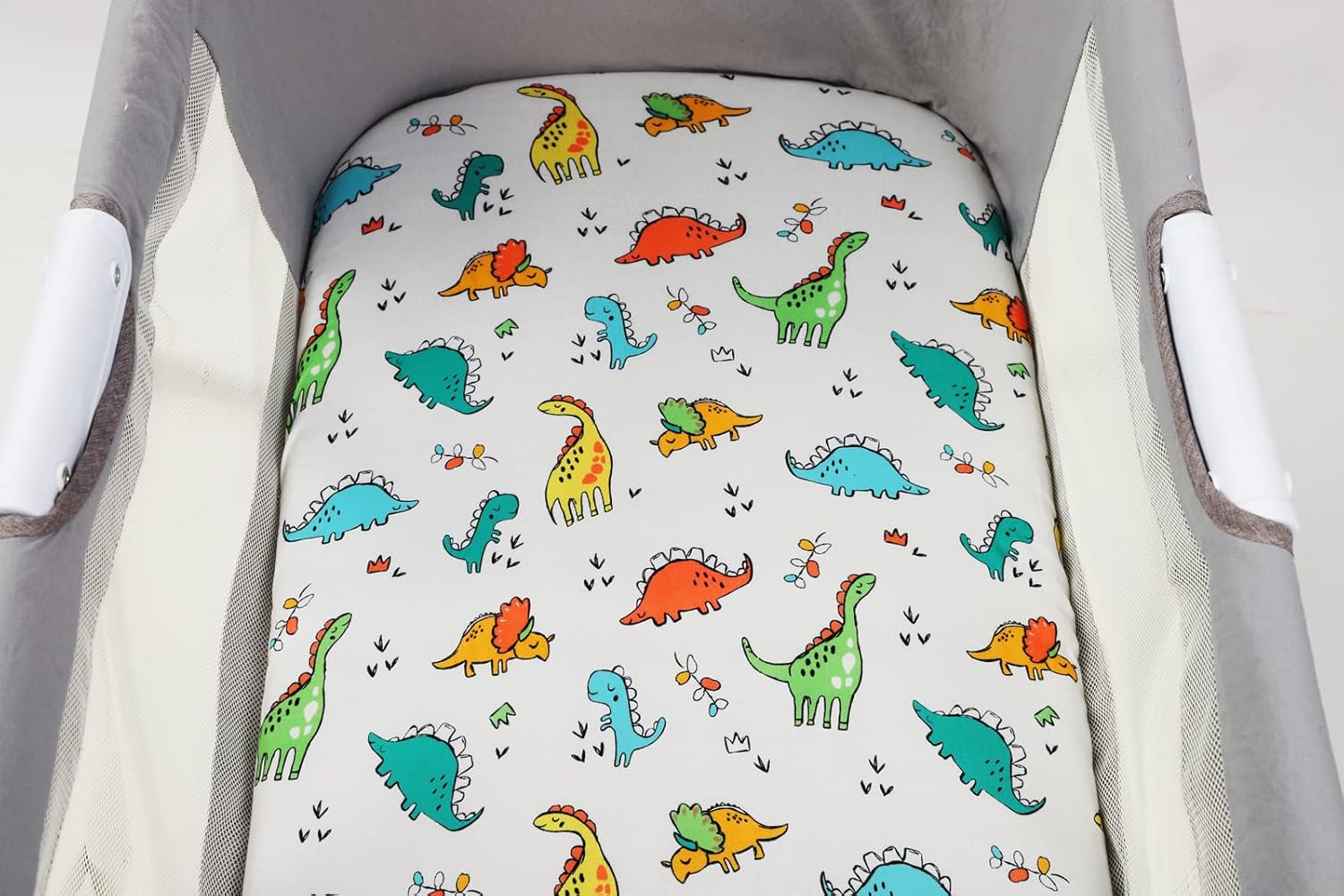 Onacosht Bassinet Sheets Set 3 Pack with Dinosaur Tiger and Lion Printing