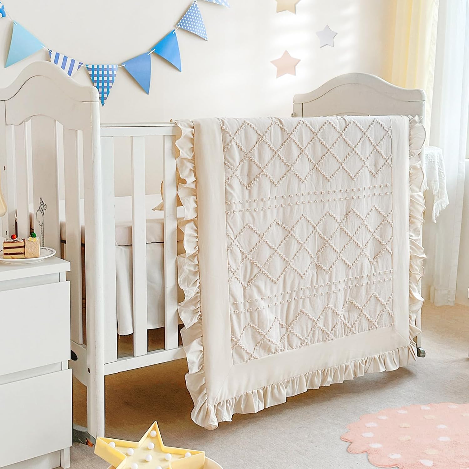 Wowelife Crib Bedding Set for Baby Girls and Boys