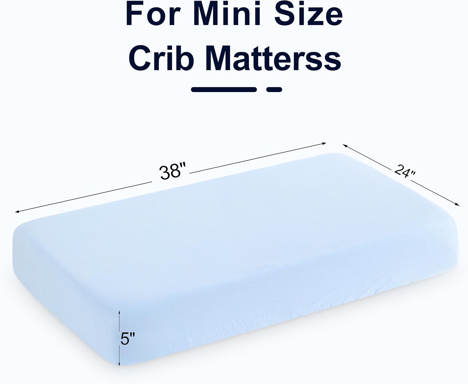 NTBAY 2 Pack Muslin Crib Sheets Soft and Breathable