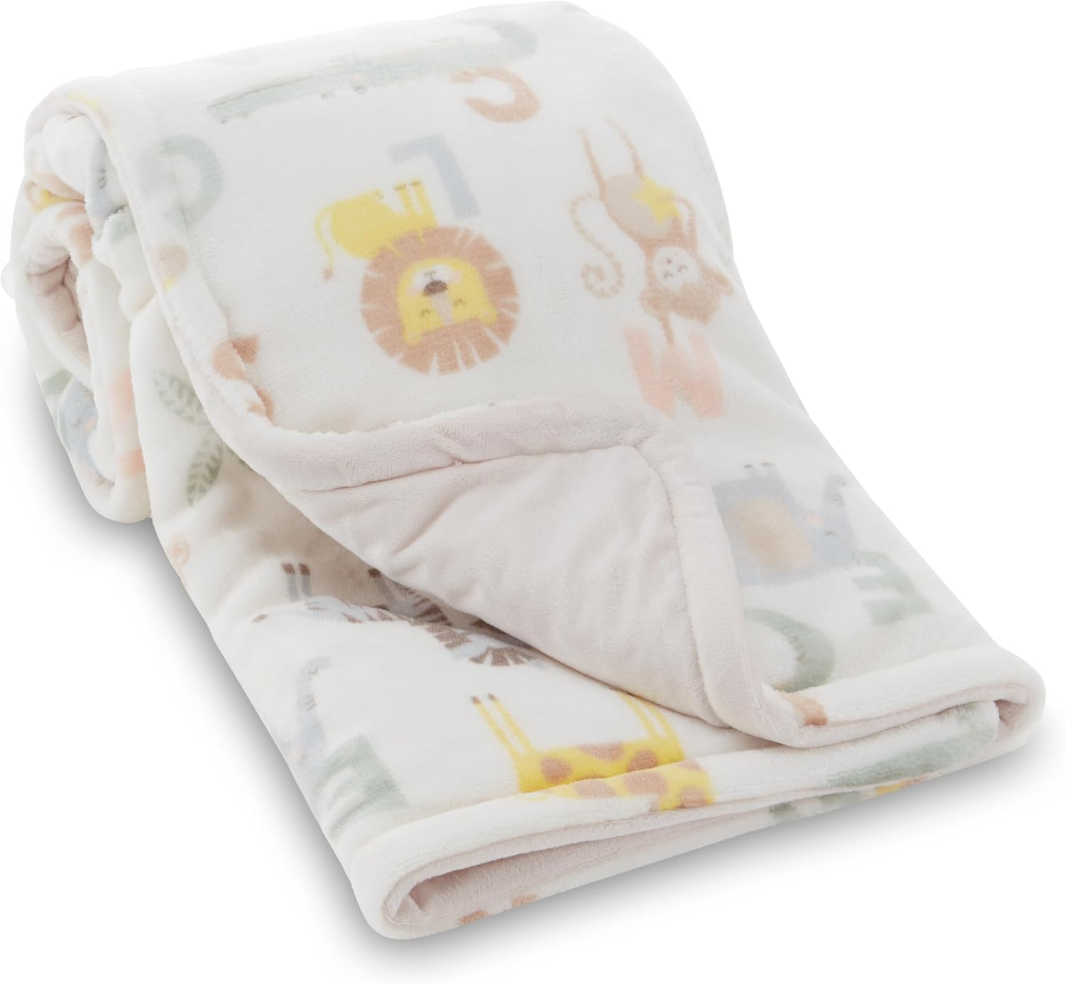 Cudlie 2-Ply Infant Blanket with Dinosaur and Alphabet Prints