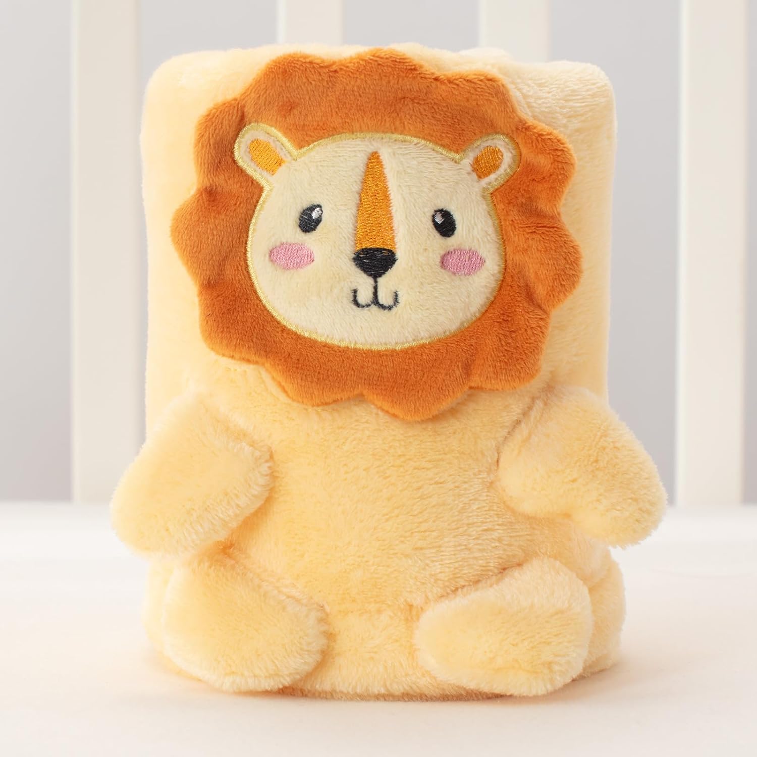 Babyhuggle Foldable Lion Plush Blanket - Soft and Safe for Newborns