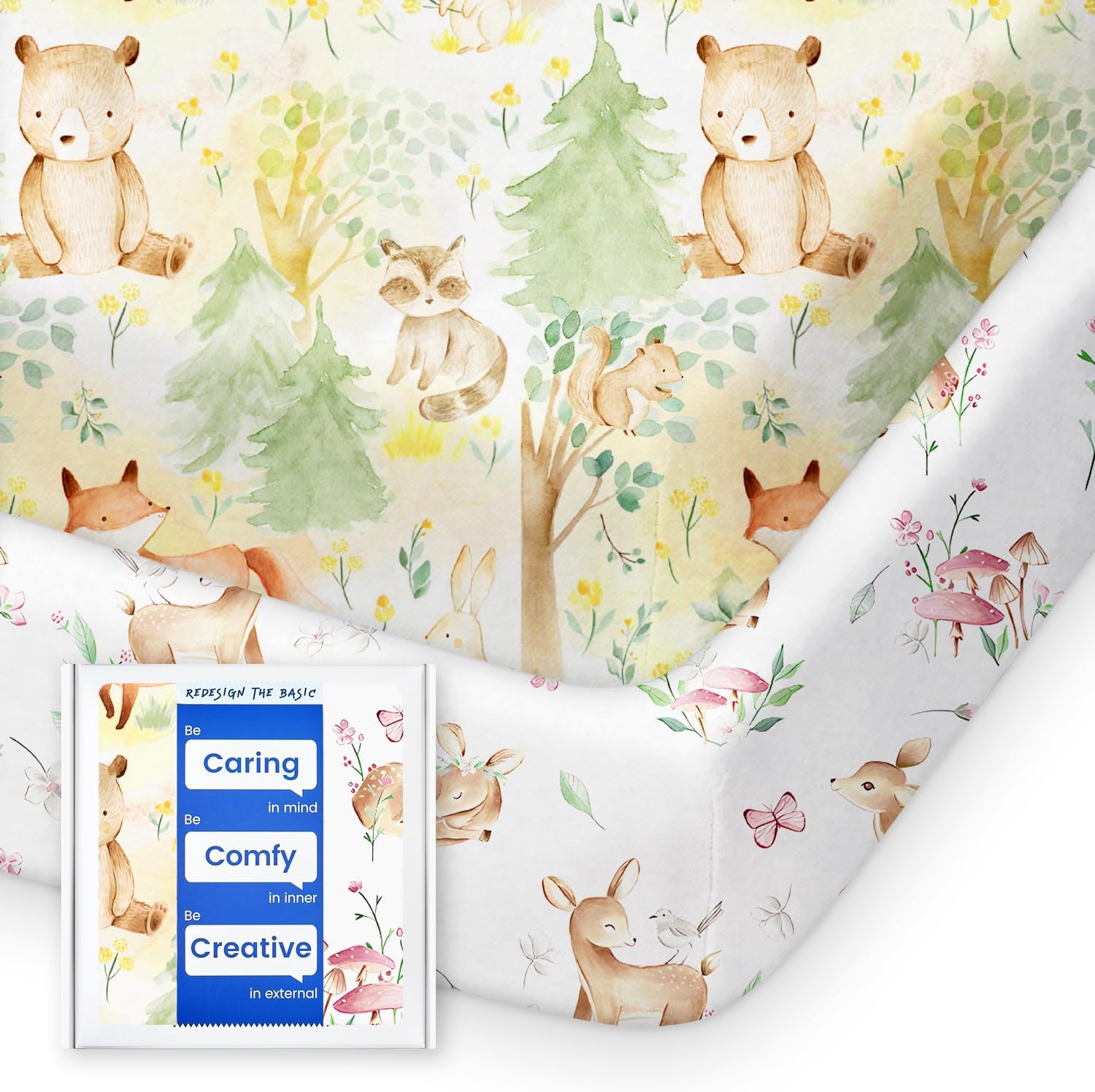 TotBasic Mini Crib Sheets 24x38 Ultra Soft Pack N Play Fitted Sheets