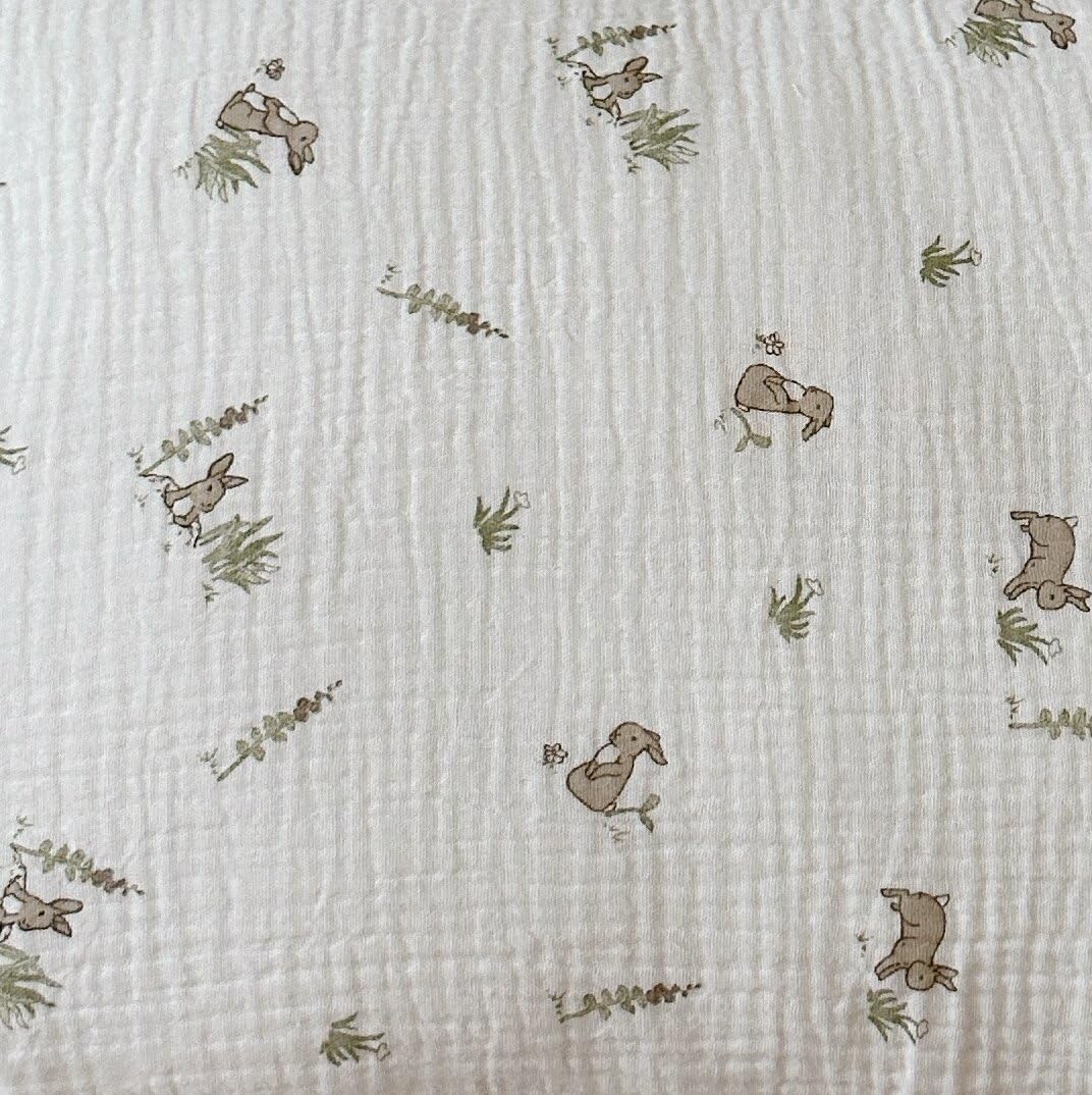 BuLuTu Muslin Toddler Pillowcase with Rabbit Print