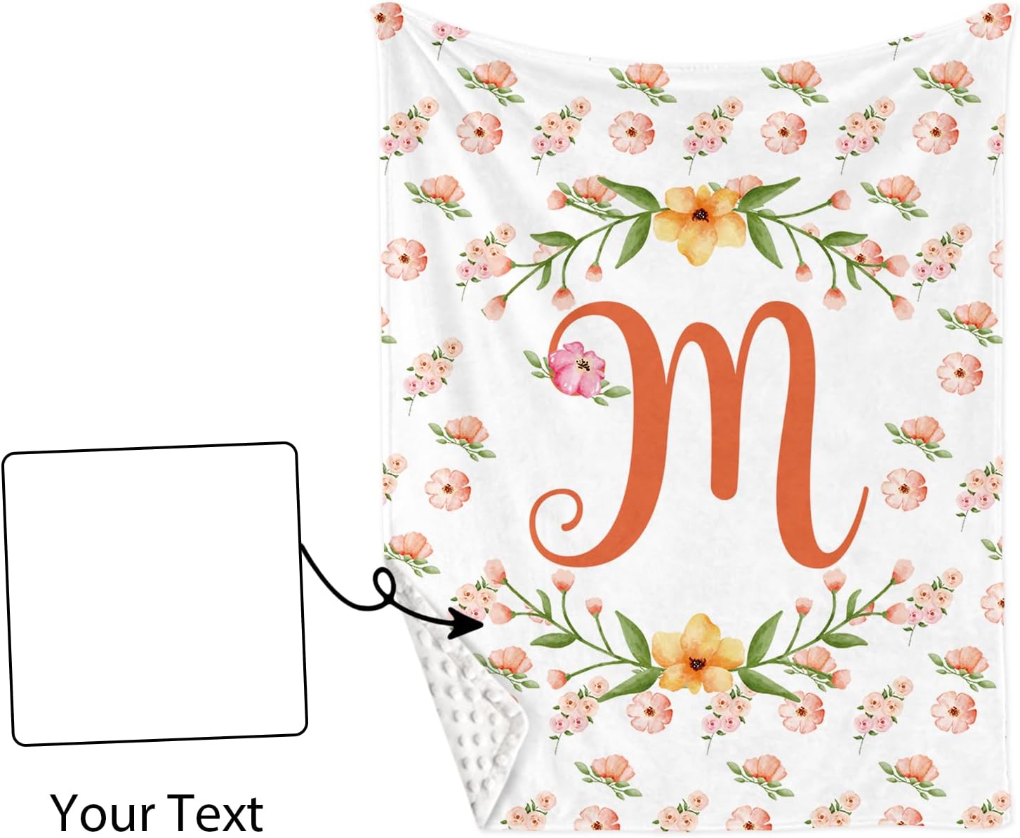 Custom Name Crib Bedding Set - Yellow Flower Pattern for Baby Girls