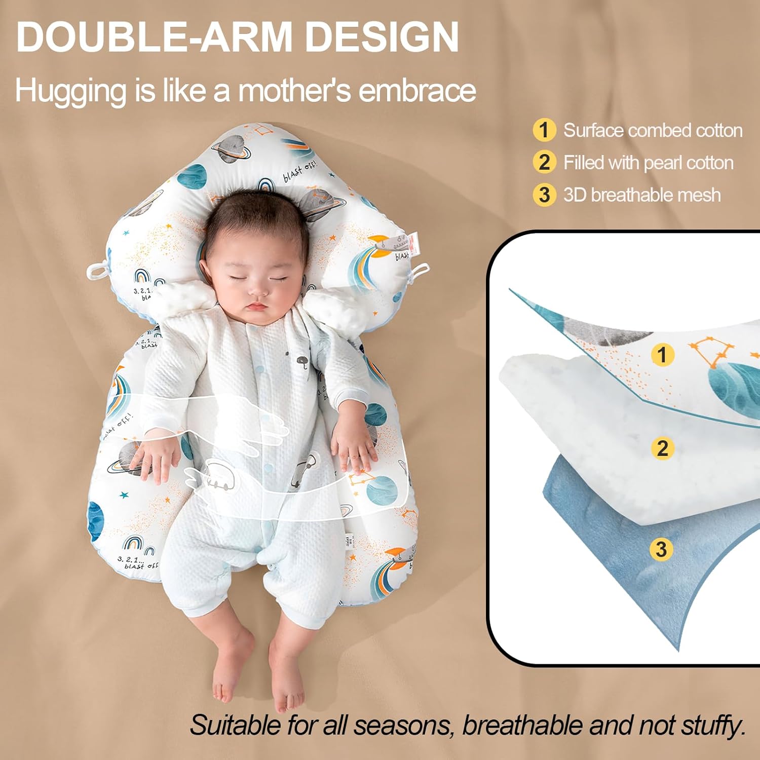 ParkistStar Wedge Pillow for Newborns 45-Degree Support