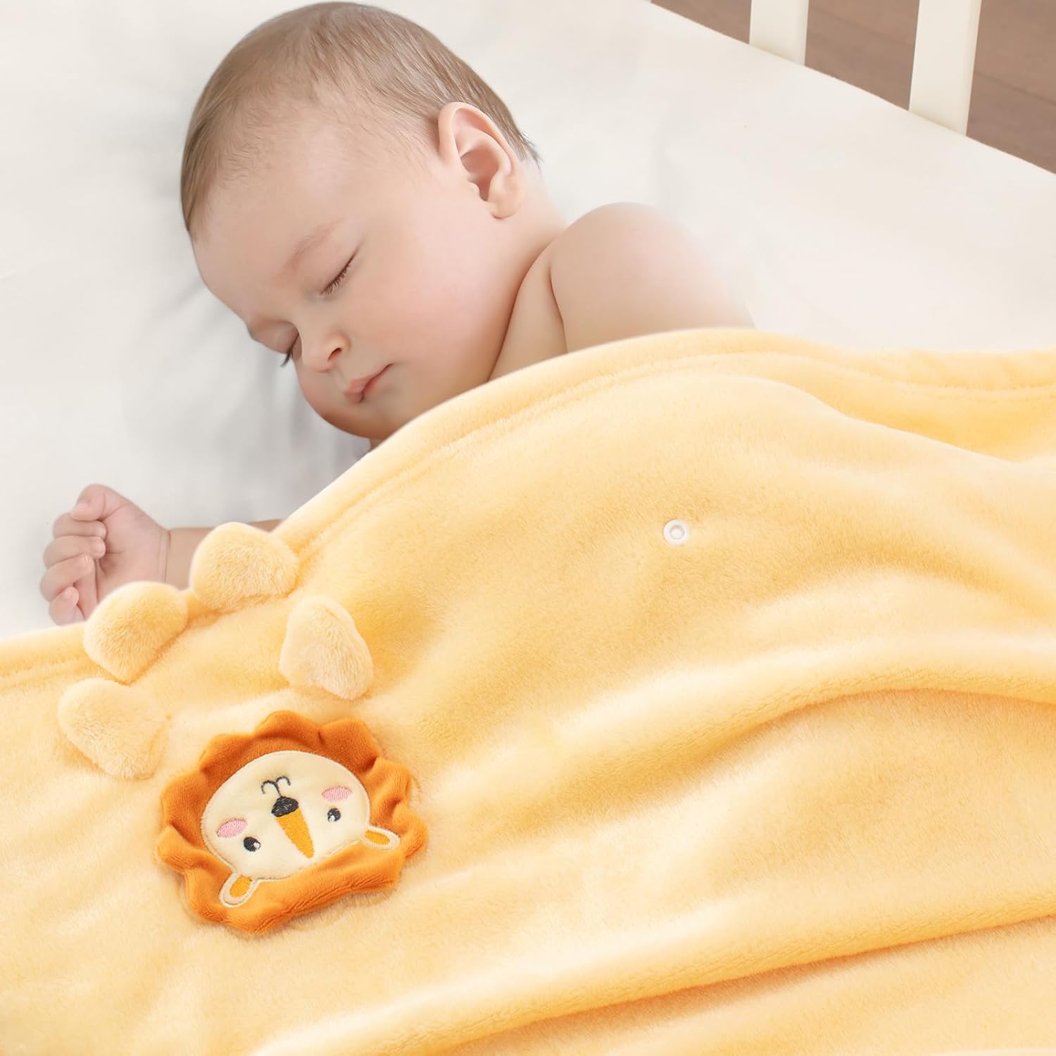 Babyhuggle Foldable Lion Plush Blanket - Soft and Safe for Newborns
