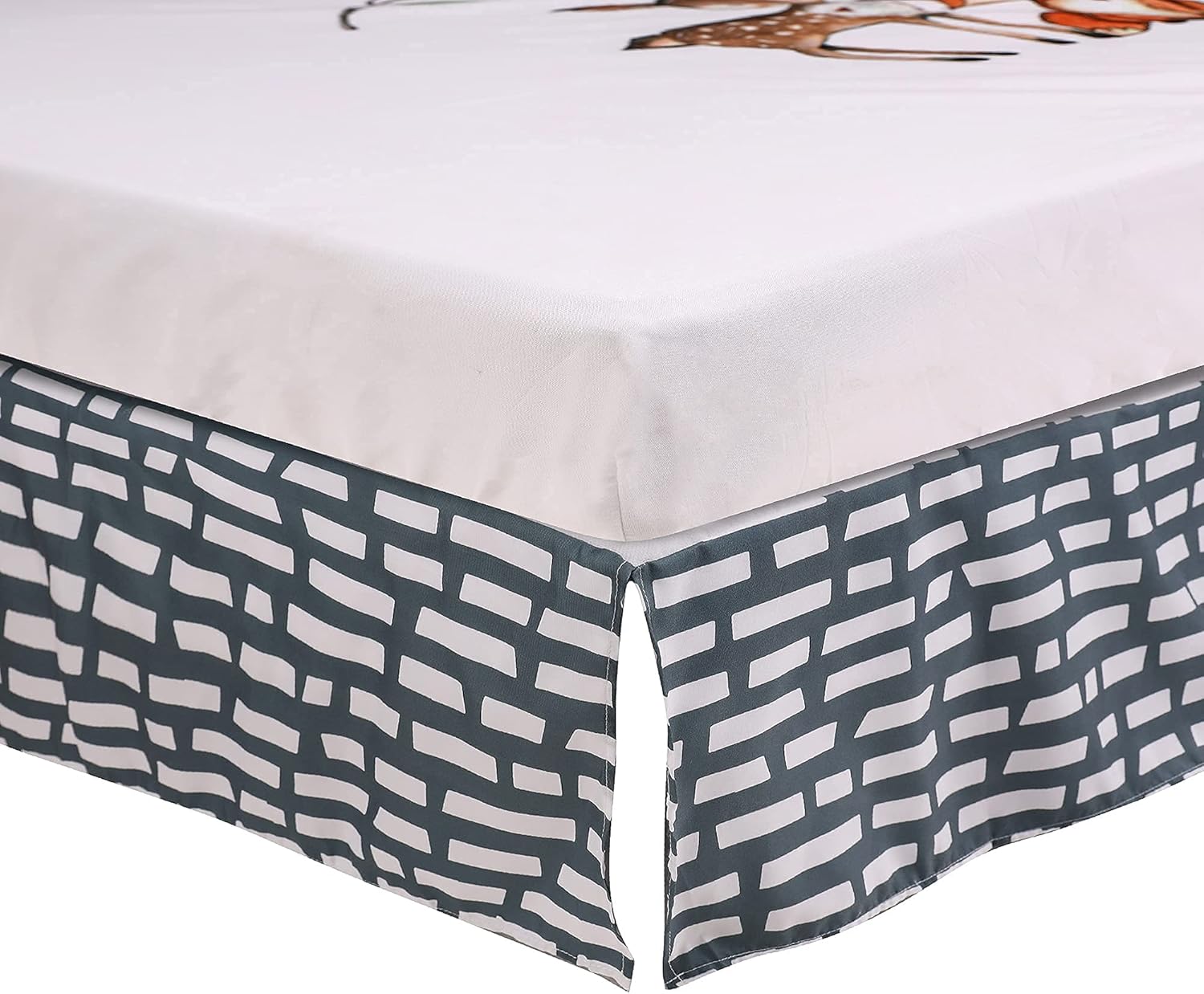 PINNKKU Crib Bedding Set for Boys with Woodland Animals