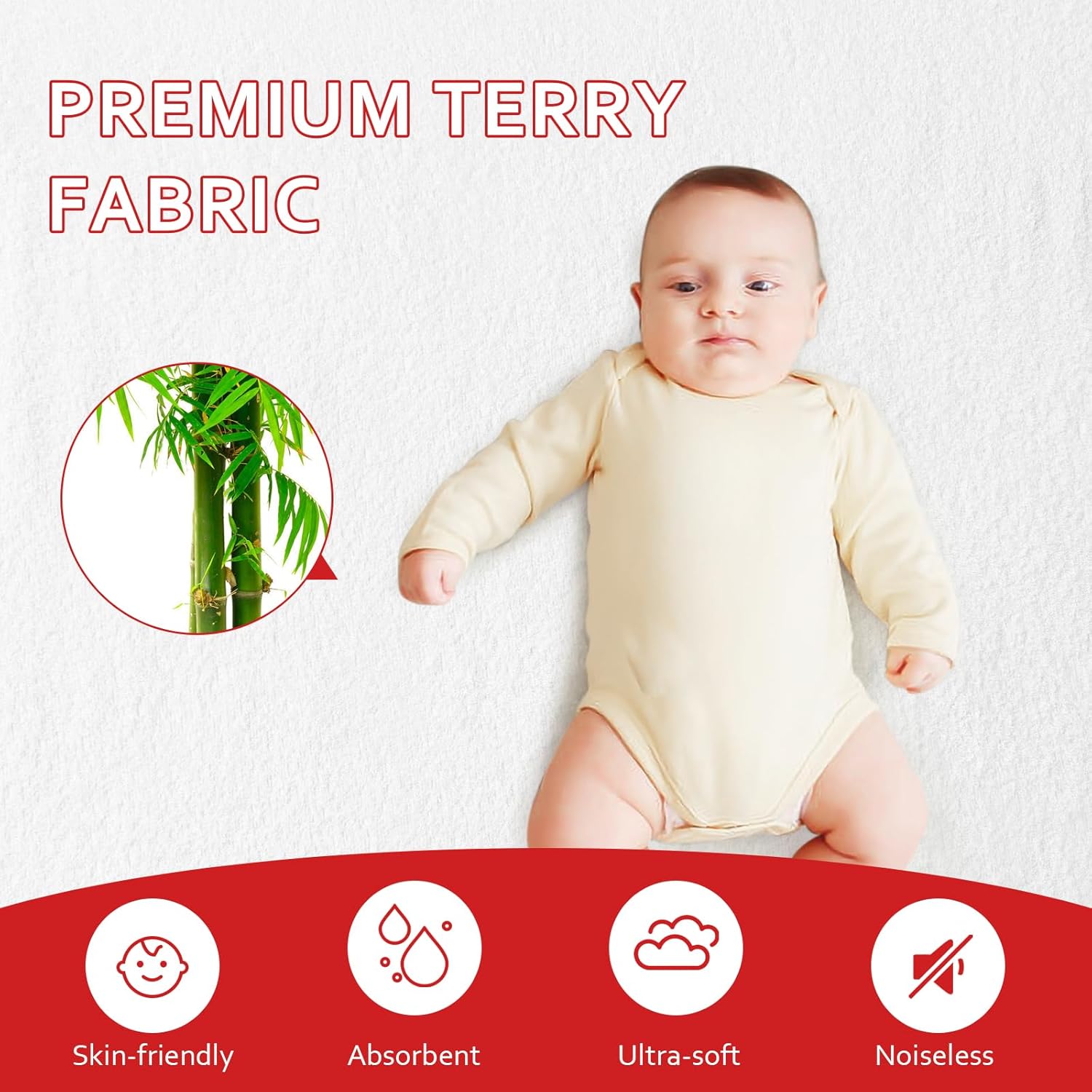 Moonsea Bassinet Sheets 4 Pack Set Bamboo Viscose Waterproof Protector