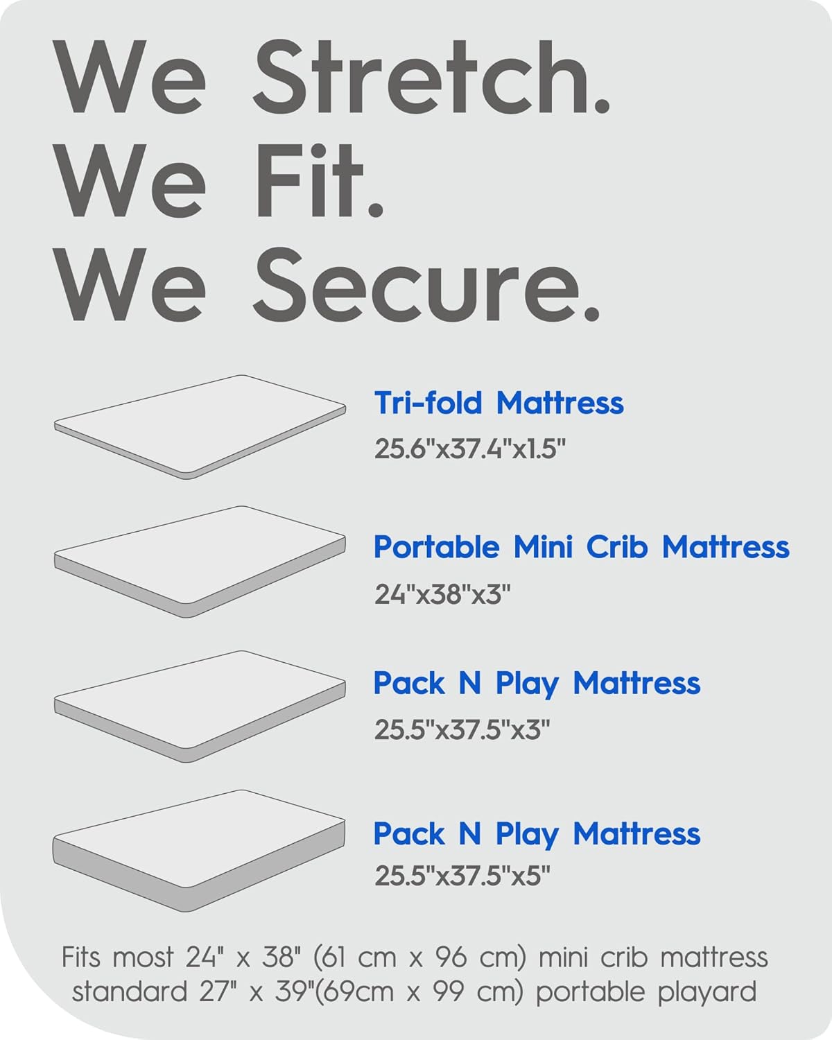 TotBasic Mini Crib Sheets 24x38 Ultra Soft Pack N Play Fitted Sheets