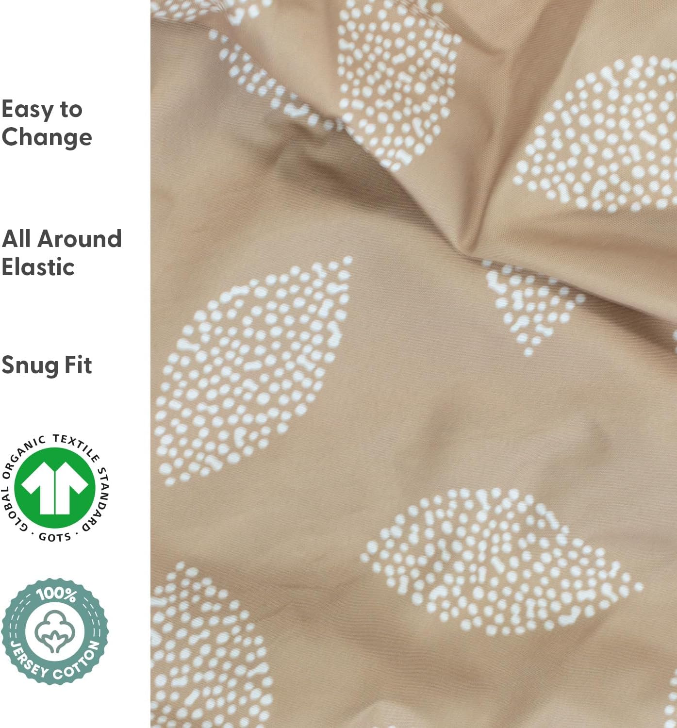The Peanutshell Safari Bassinet Sheets 4-Pack - Neutral Soft Cozy