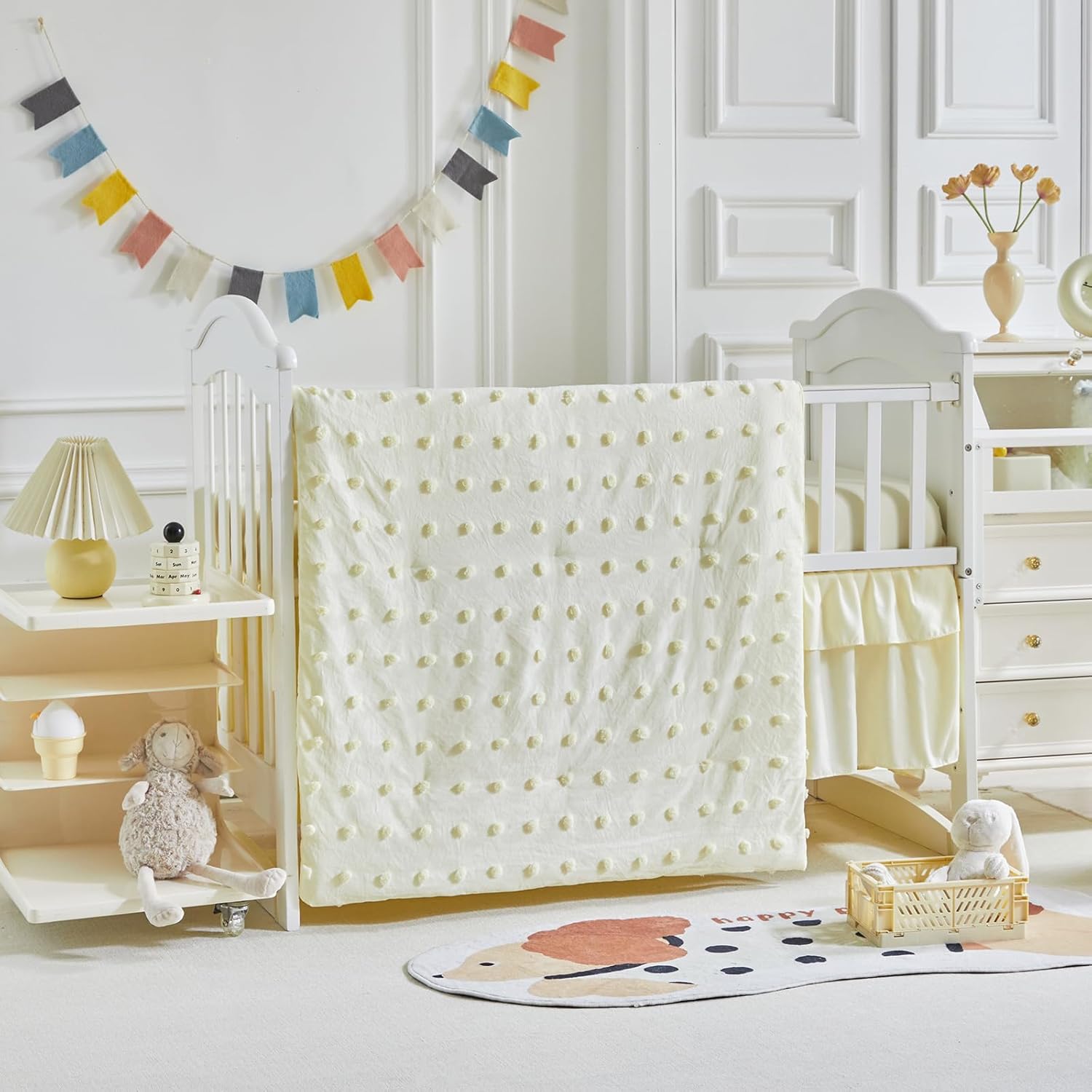 UOZZI BEDDING 3 Piece Crib Bedding Set