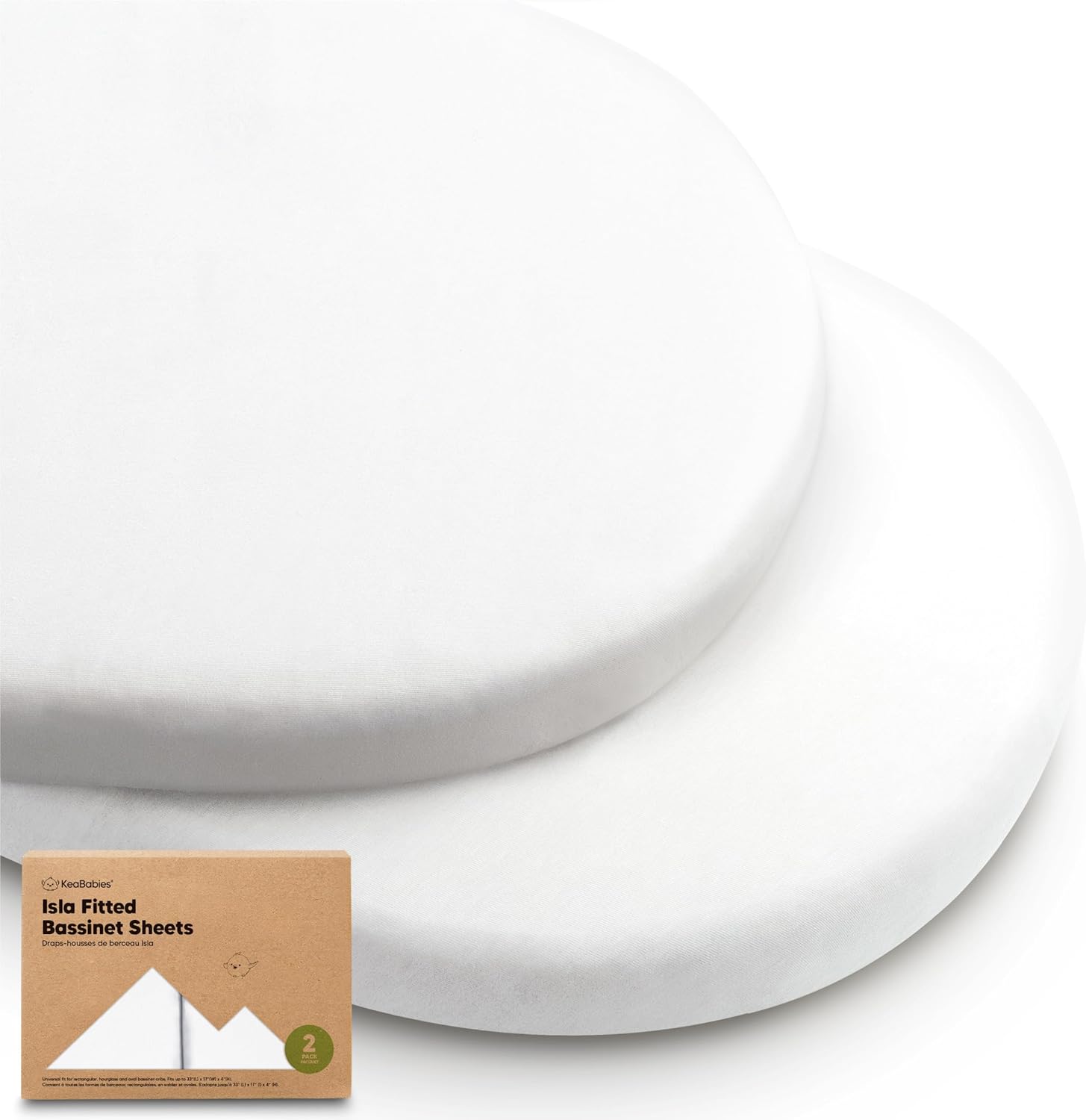 2-Pack Bamboo Bassinet Sheets for Baby Sleep Comfort