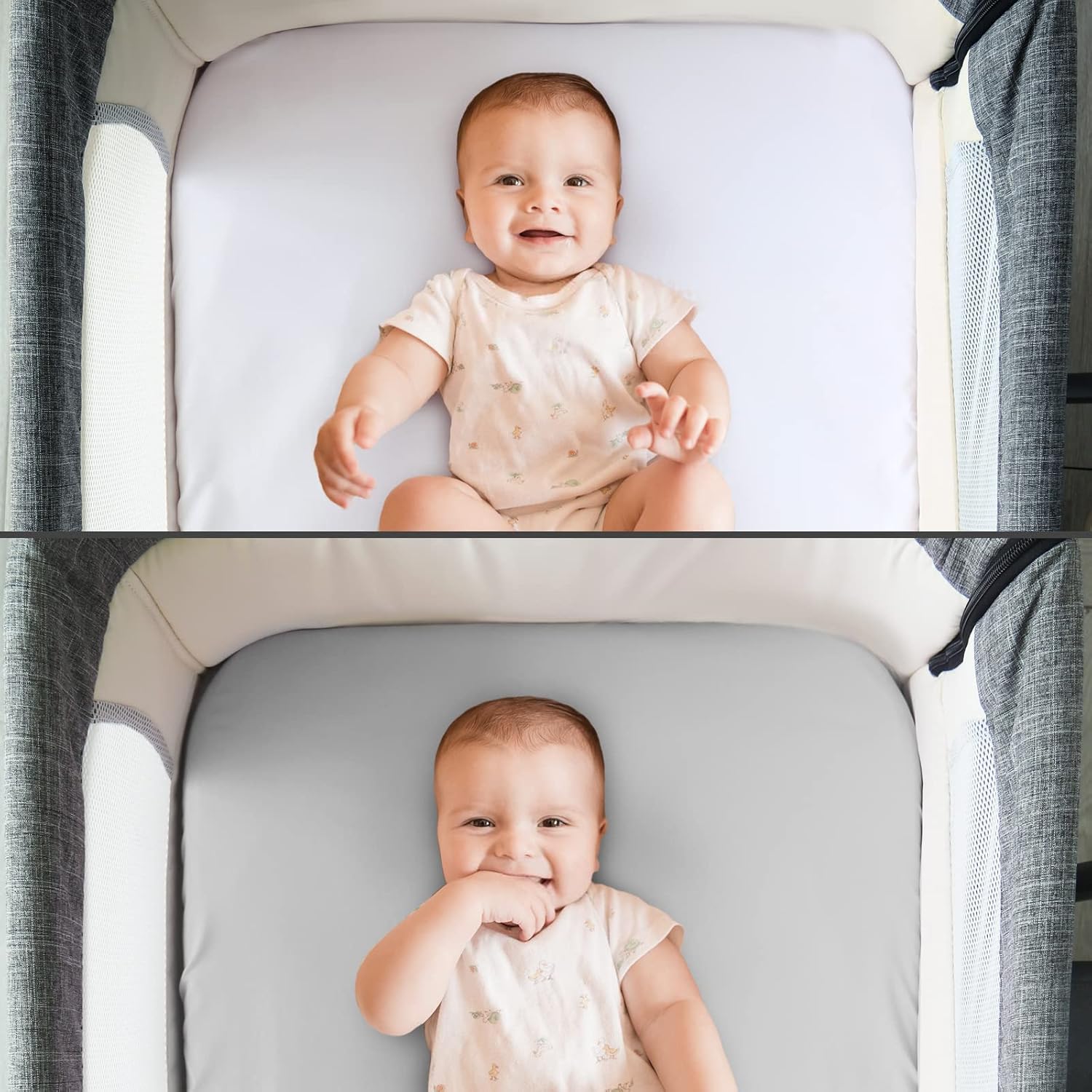 Biloban Bassinet Sheets 4 Pack - Soft Safe for Baby