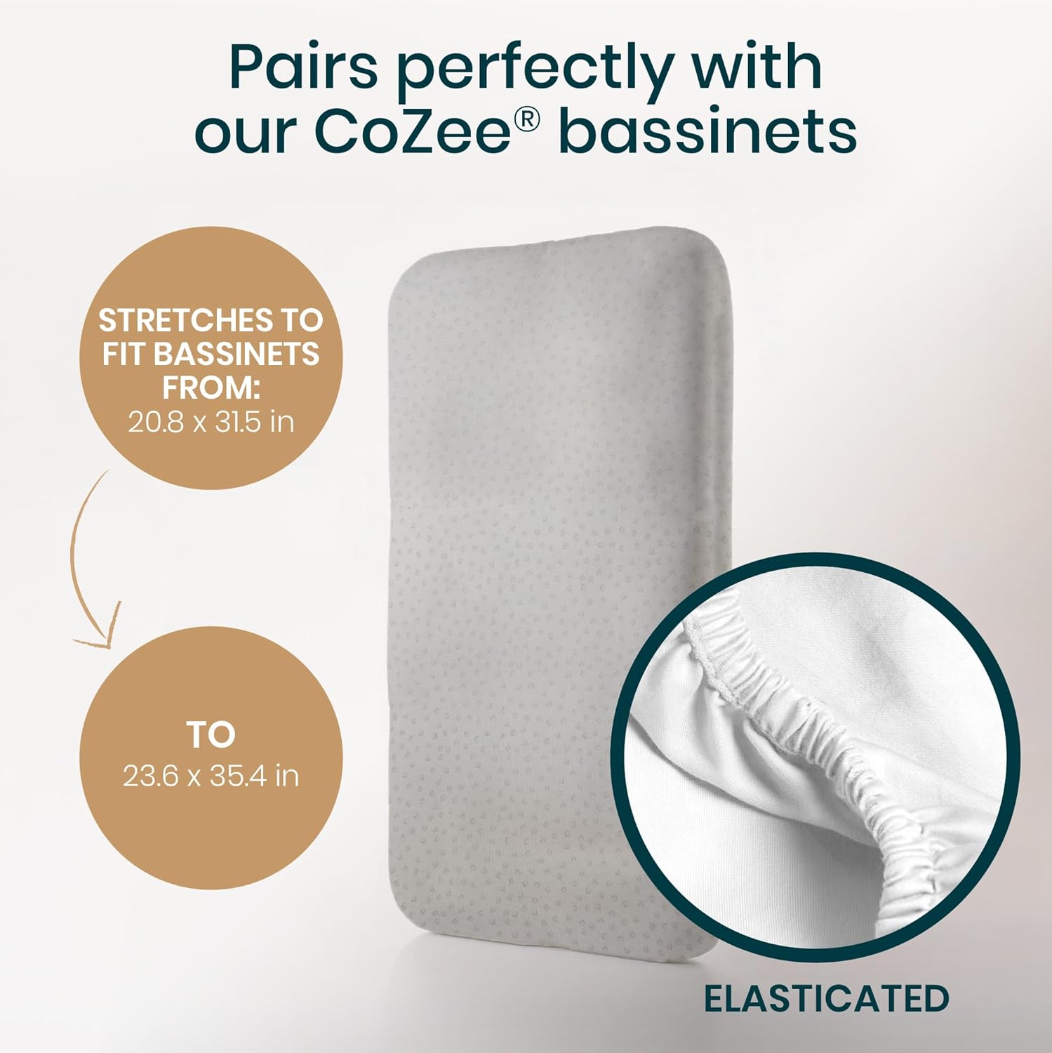 Premium Bassinet Sheets 2 Pack - Soft Bamboo Jersey Breathable and Durable