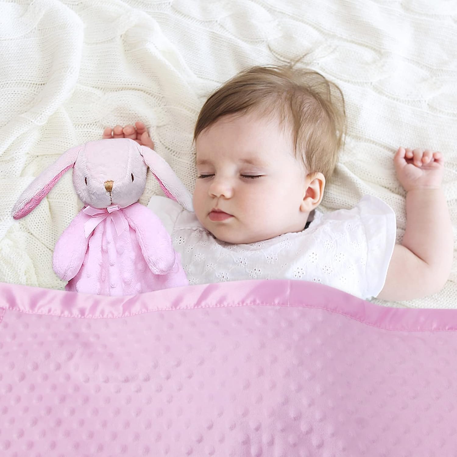 Pro Goleem Baby Blanket and Bunny Security Blanket Set