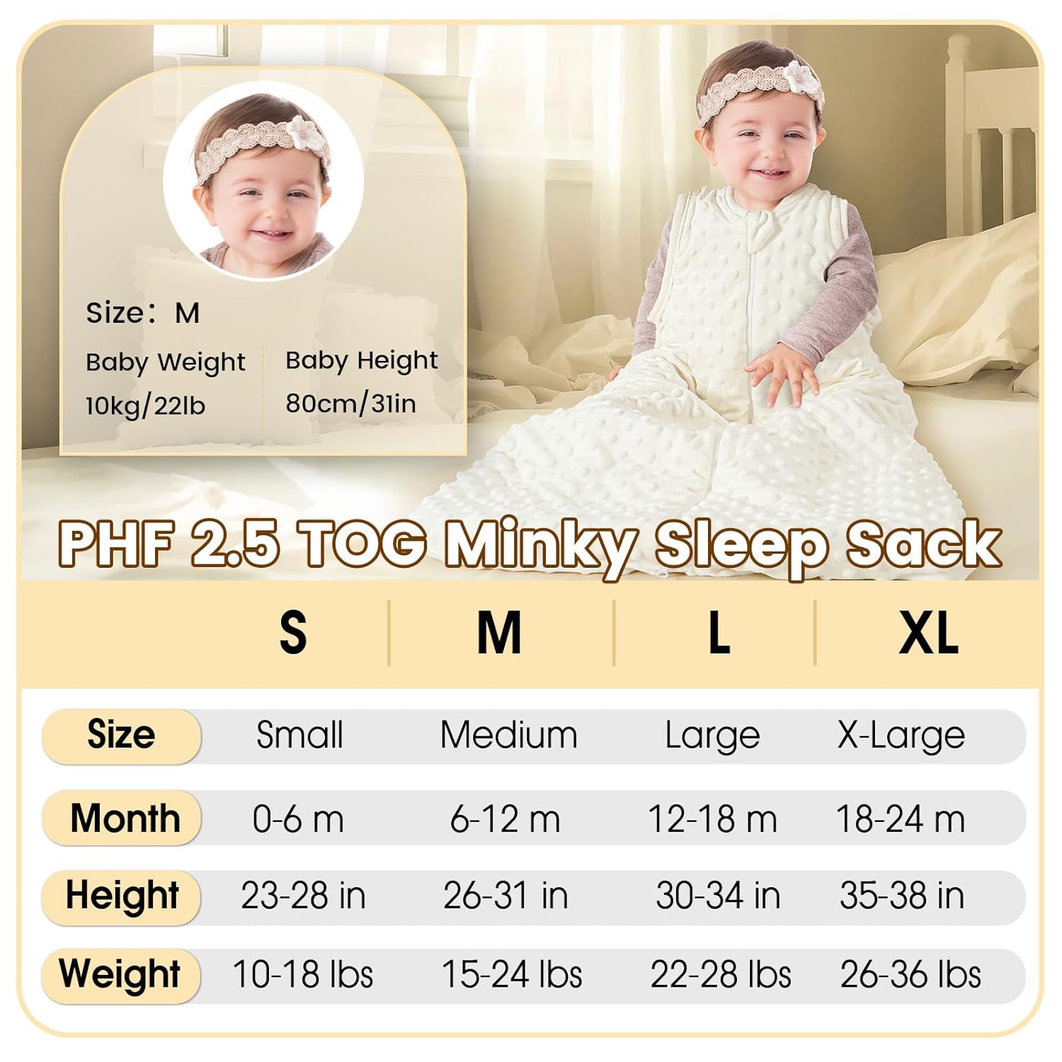 PHF 25 TOG Sleep Sack 18-24 Months Winter Baby Wearable Blanket