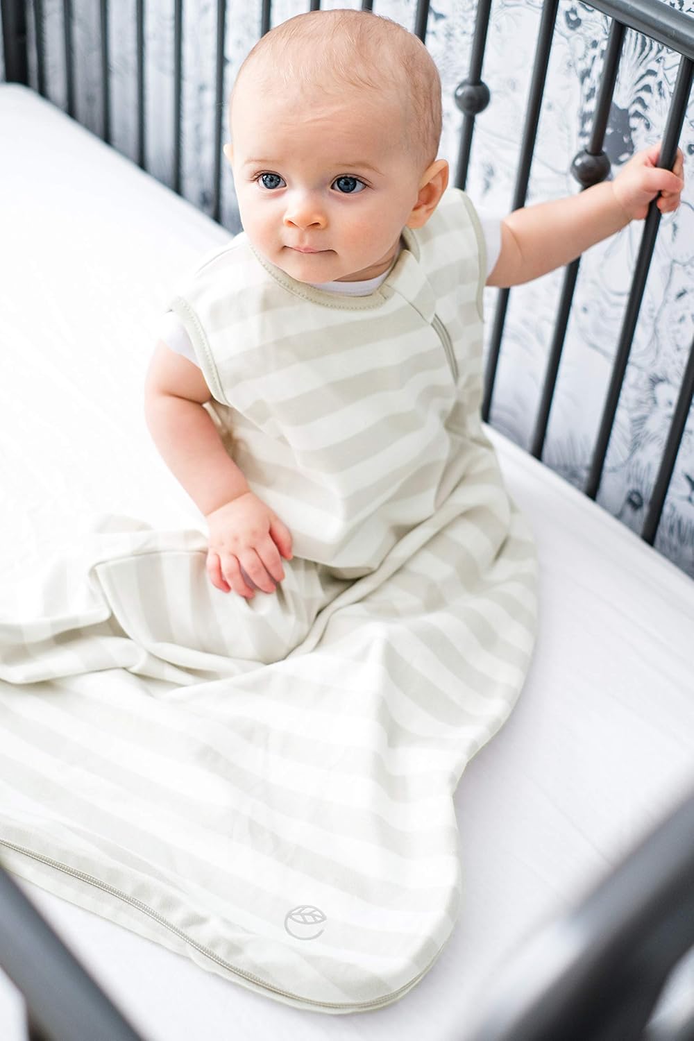 Woolino Organic Cotton Sleep Sack for 18-36 Months - Silver