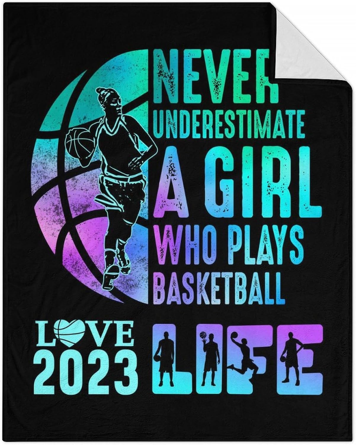 XaocNyx Basketball Throw Blanket for Girls - 40x50 Inches Crib Size