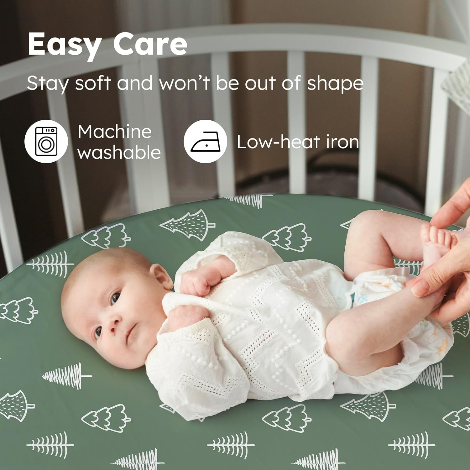 FIEMOL Baby Bassinet Sheets 3 Pack Brown Lion