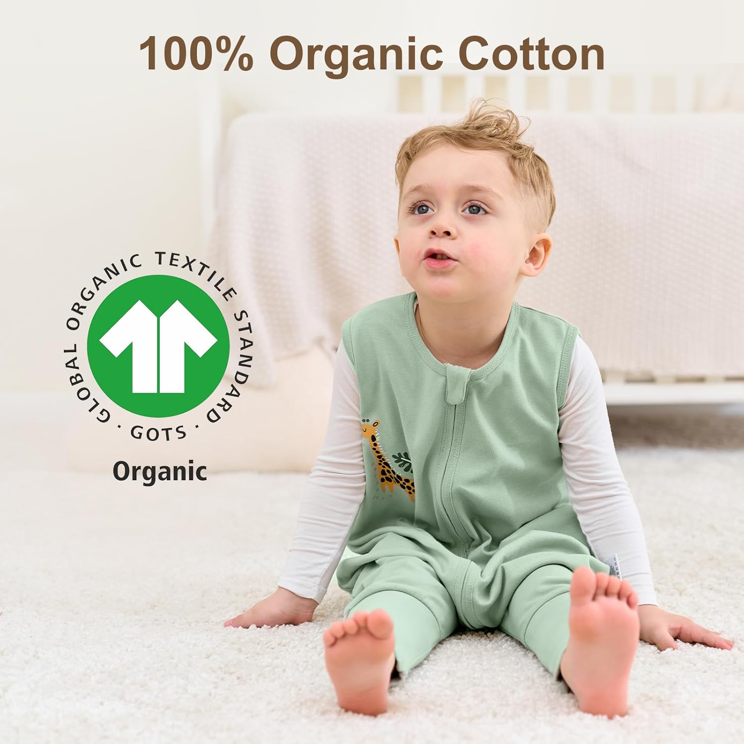 Yoofoss Toddler Sleep Sack with Feet 100 Organic Cotton