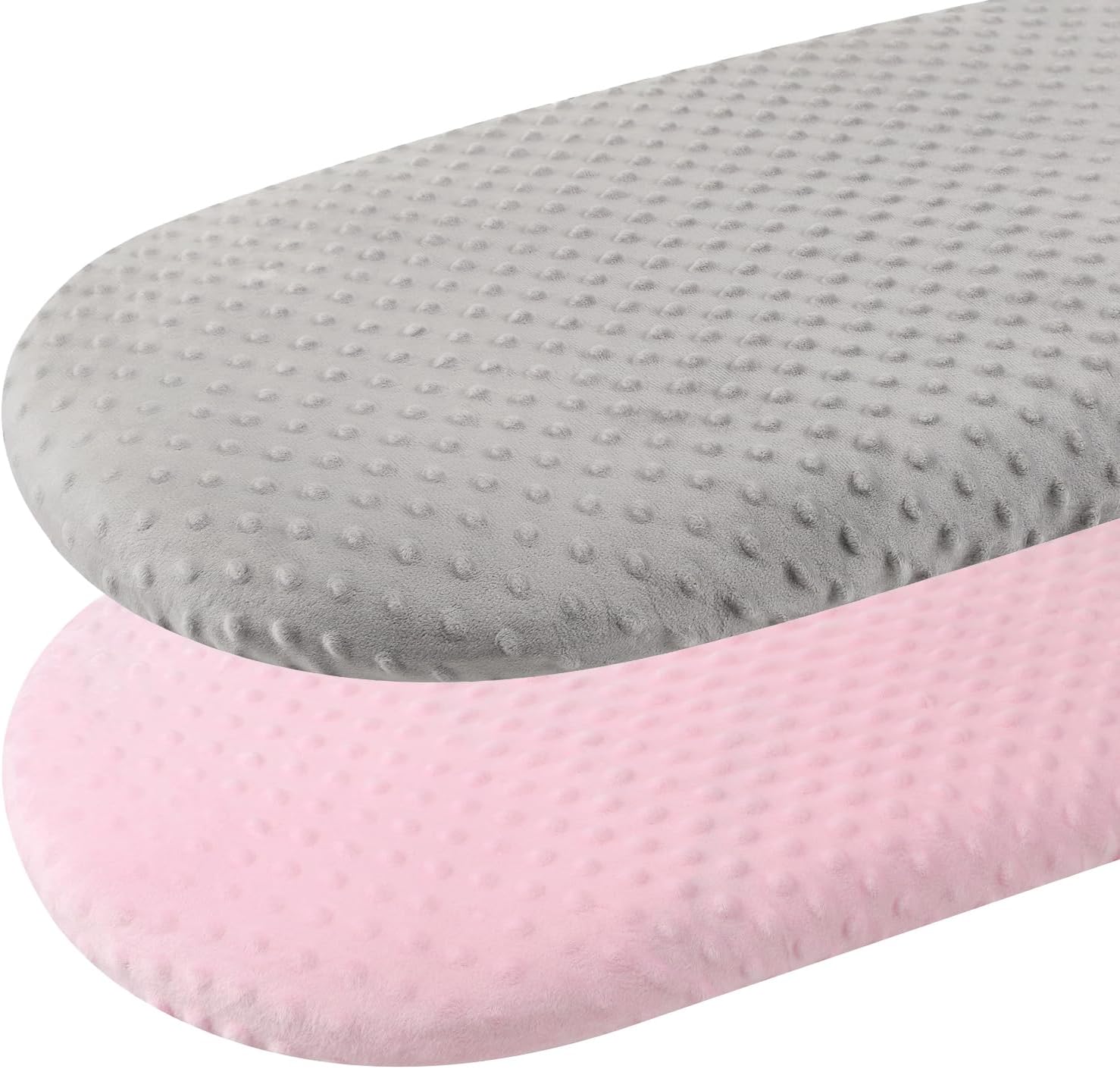 Bilokonda Dot Bassinet Sheet Set 2 Pack Grey Pink 1