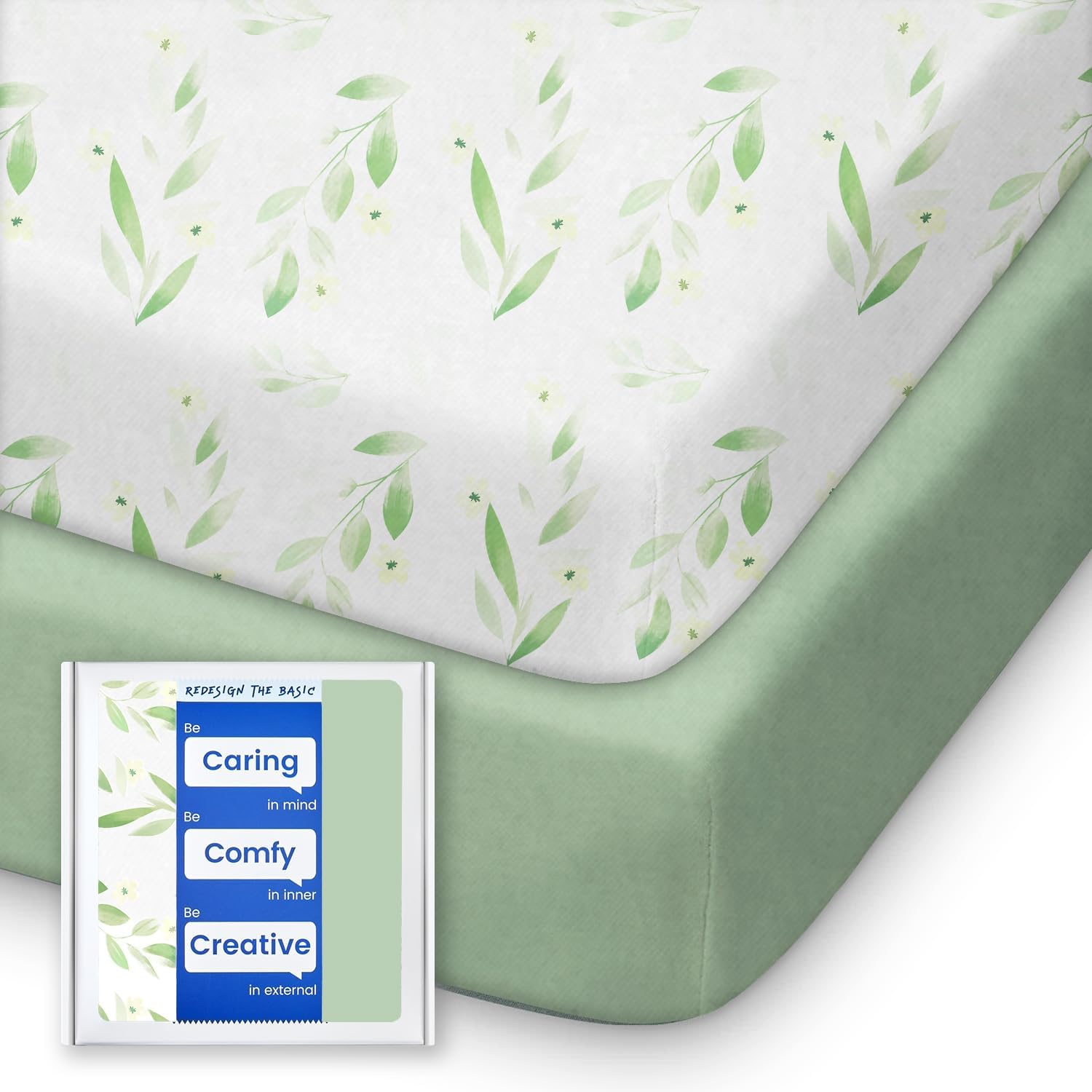 TotBasic Pack N Play Sheets Fitted - 2 Pack