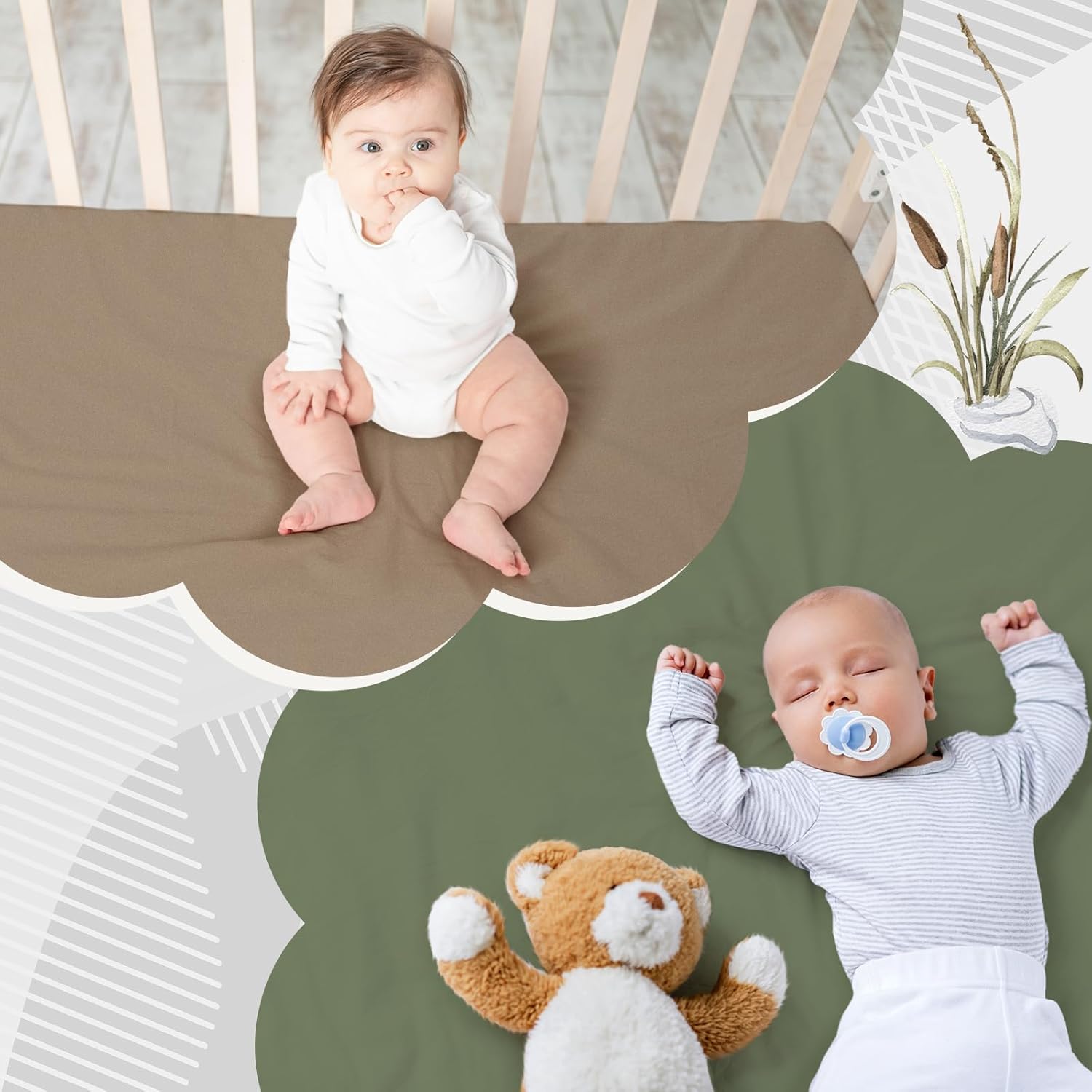 4 Pack Mallard Duck Bassinet Sheets Set