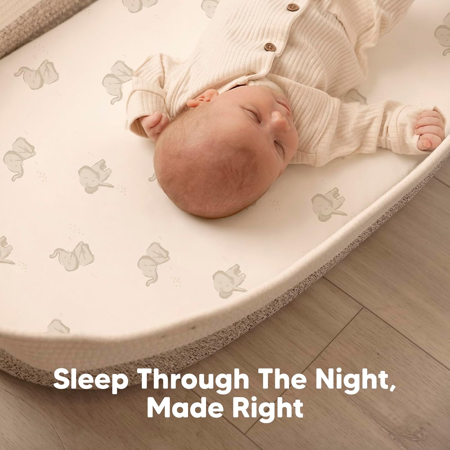 KeaBabies 2-Pack Bassinet Sheets - Pecan