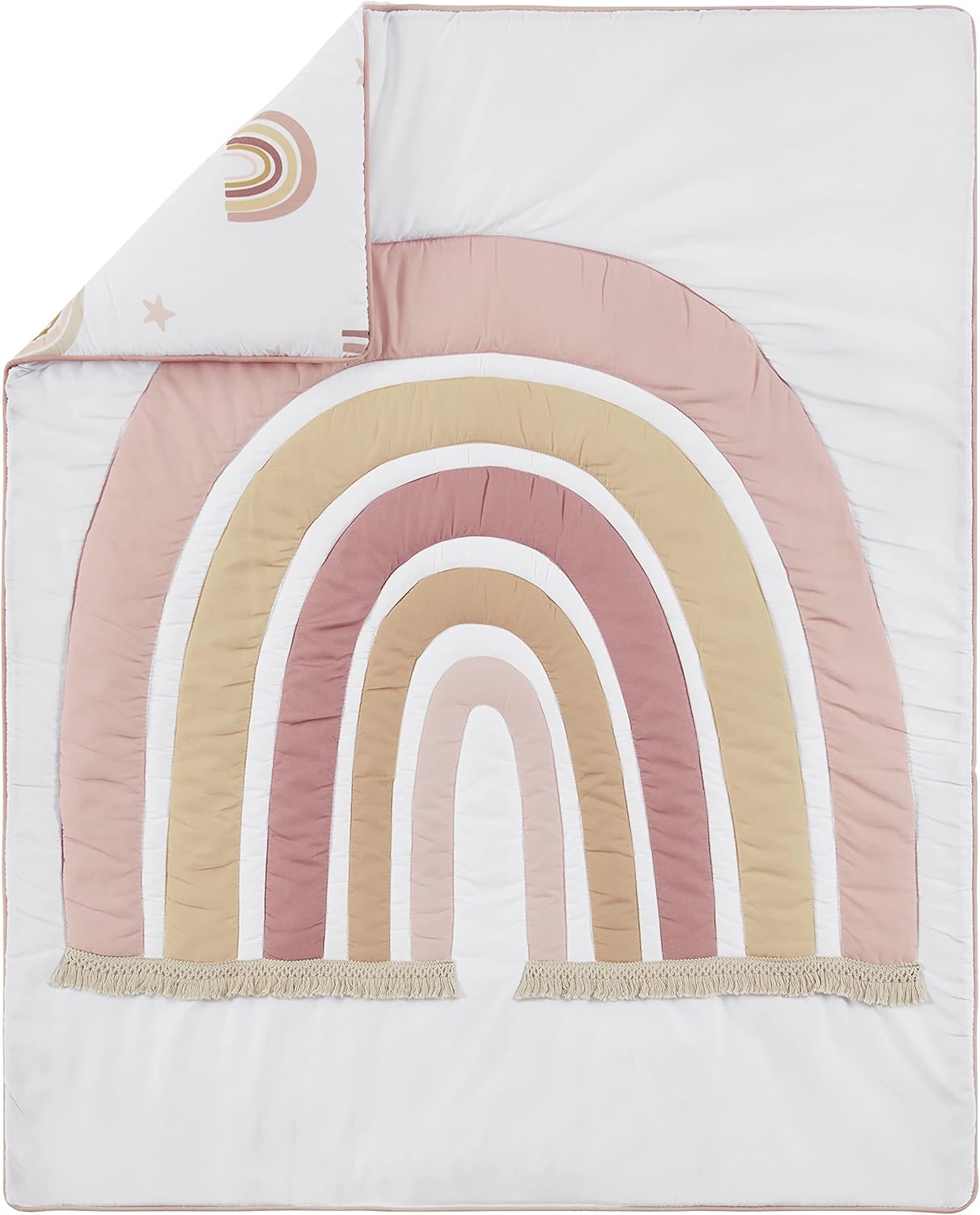 Sweet Jojo Designs Rainbow Baby Mini Crib Bedding Set 3pc