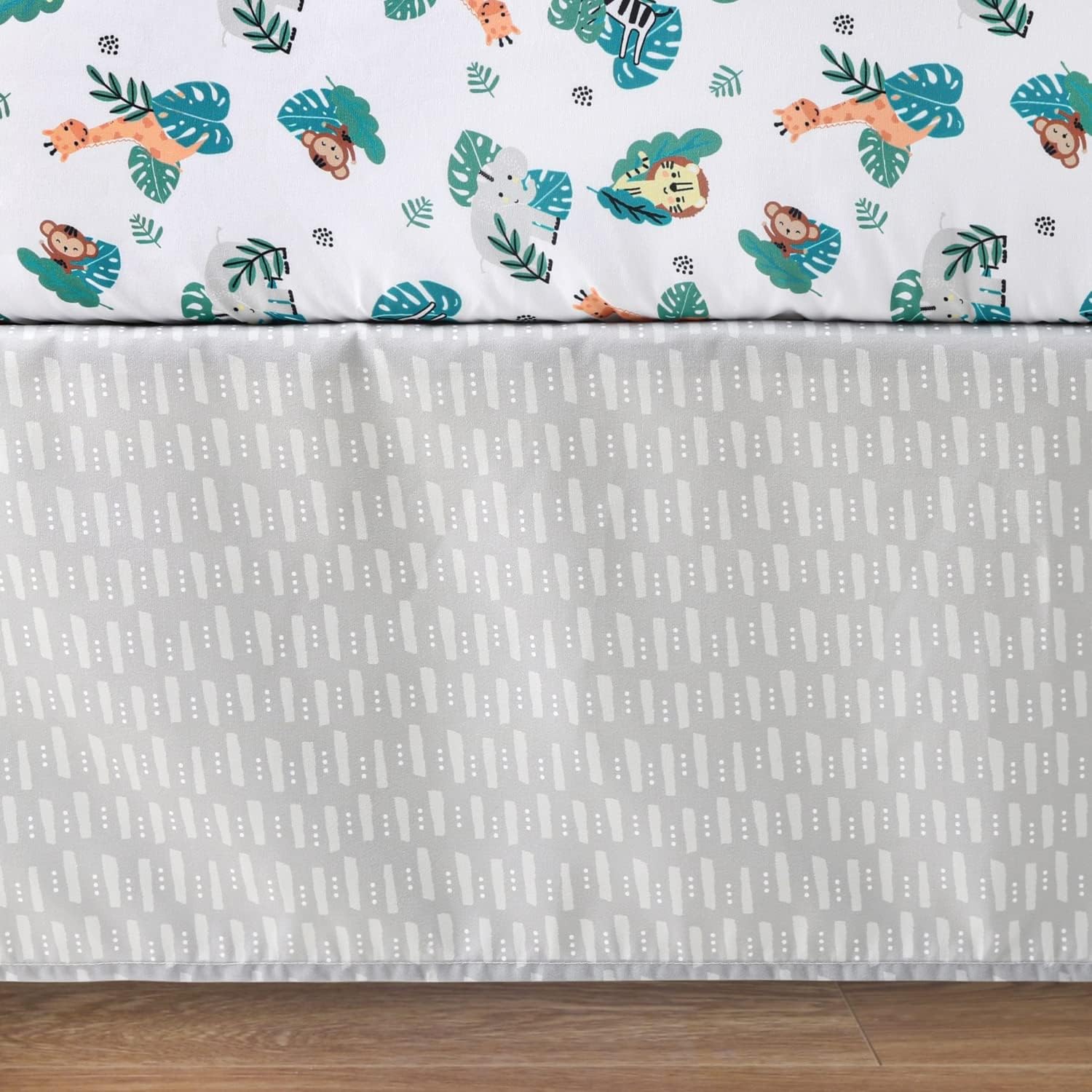 The Peanutshell Safari Crib Bedding Set 3 Piece