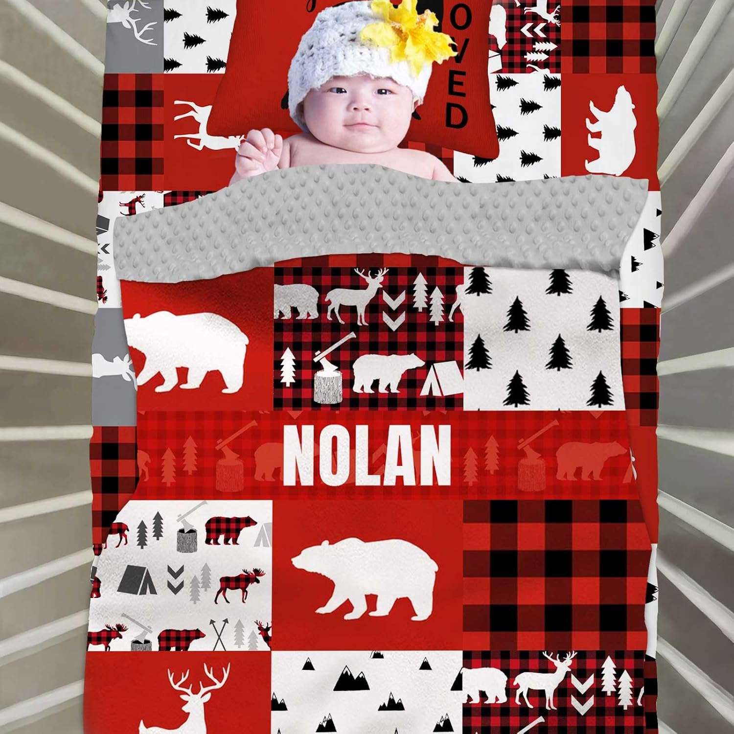 Custom Crib Bedding Set with Personalized Name