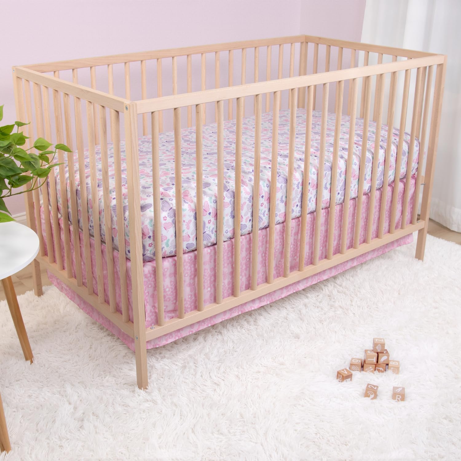 The Peanutshell Butterfly Crib Bedding Set for Girls 1