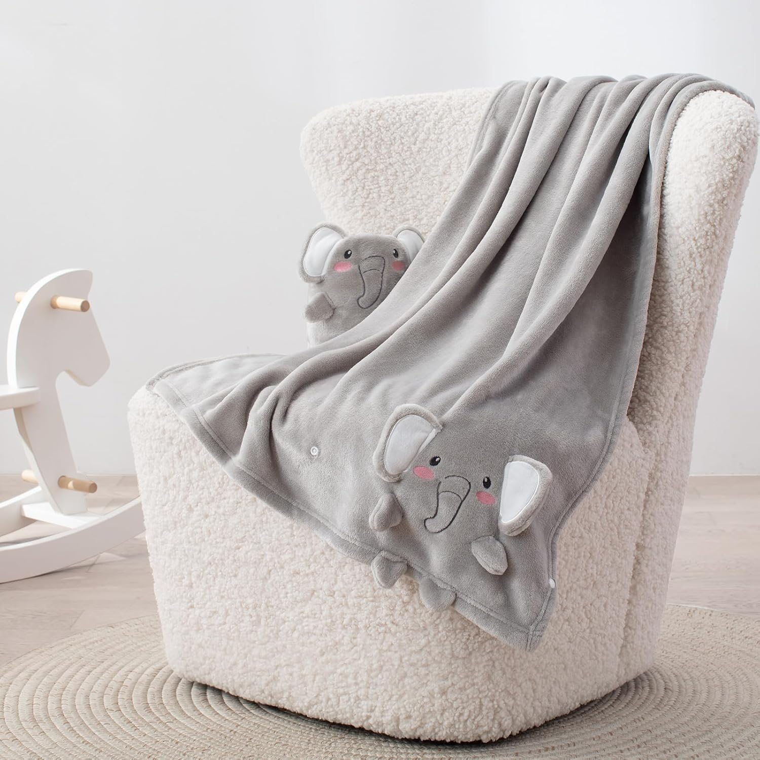 Babyhuggle Foldable Elephant Plush Blanket 1