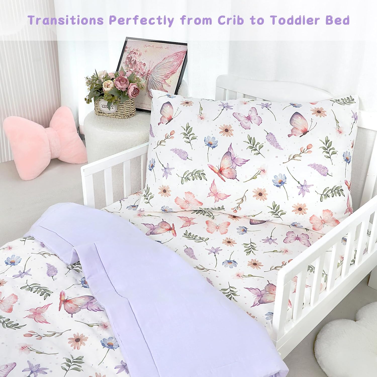 Pea Pod Muslin Bedding Set 3-Piece for Baby Toddler