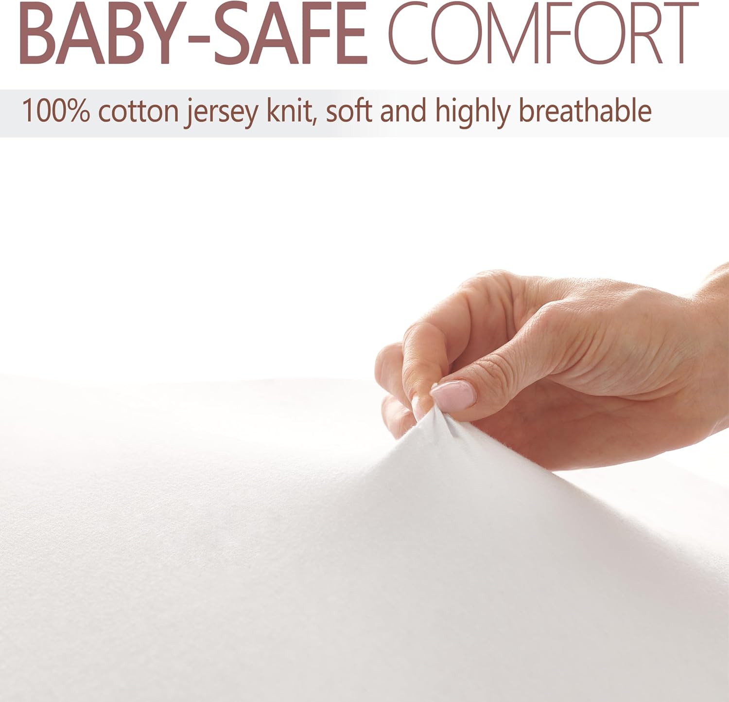 VOLHACO Bassinet Sheets 3-Pack White