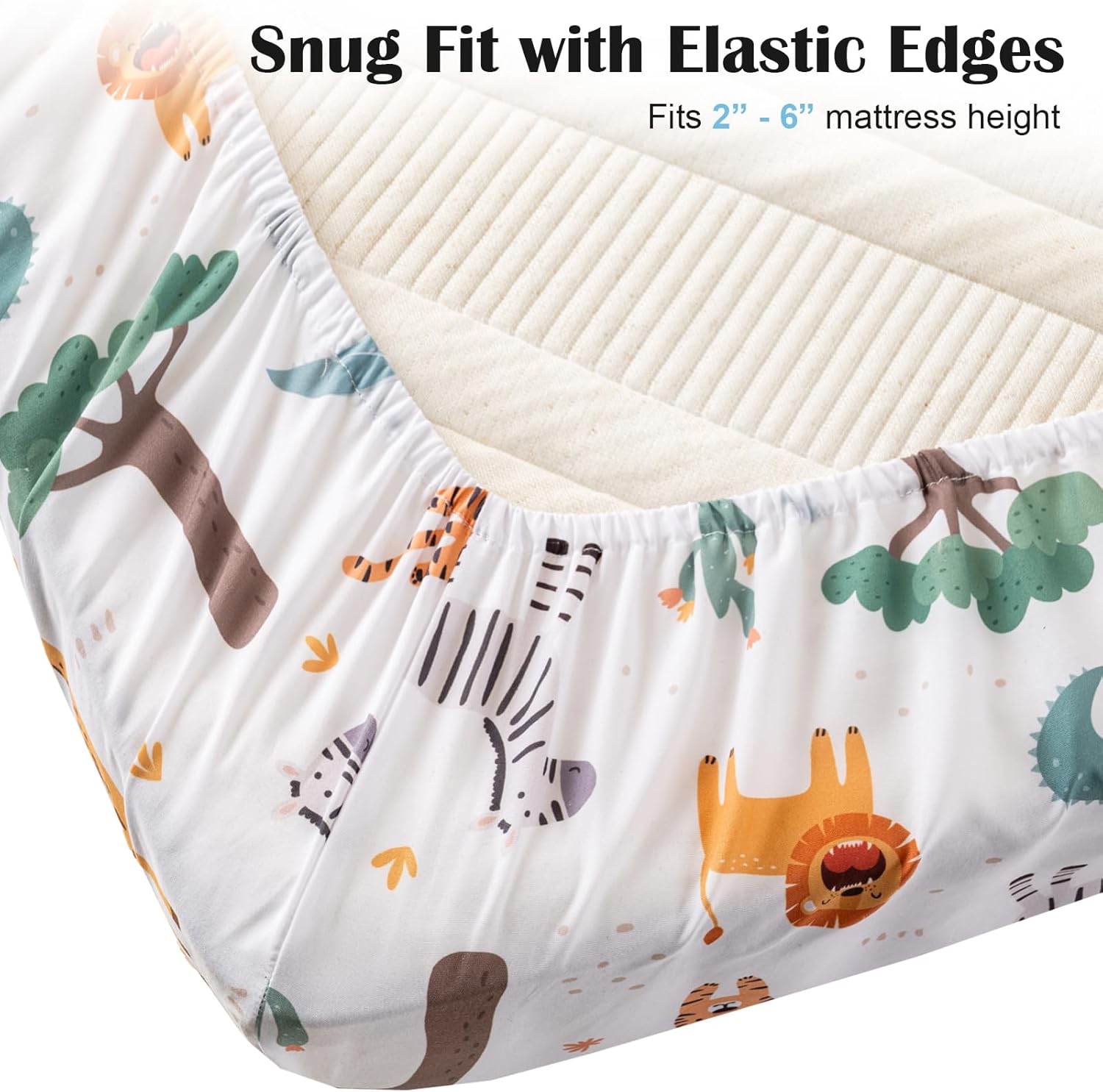 TINYHARBO Crib Bedding Set 4 Pieces