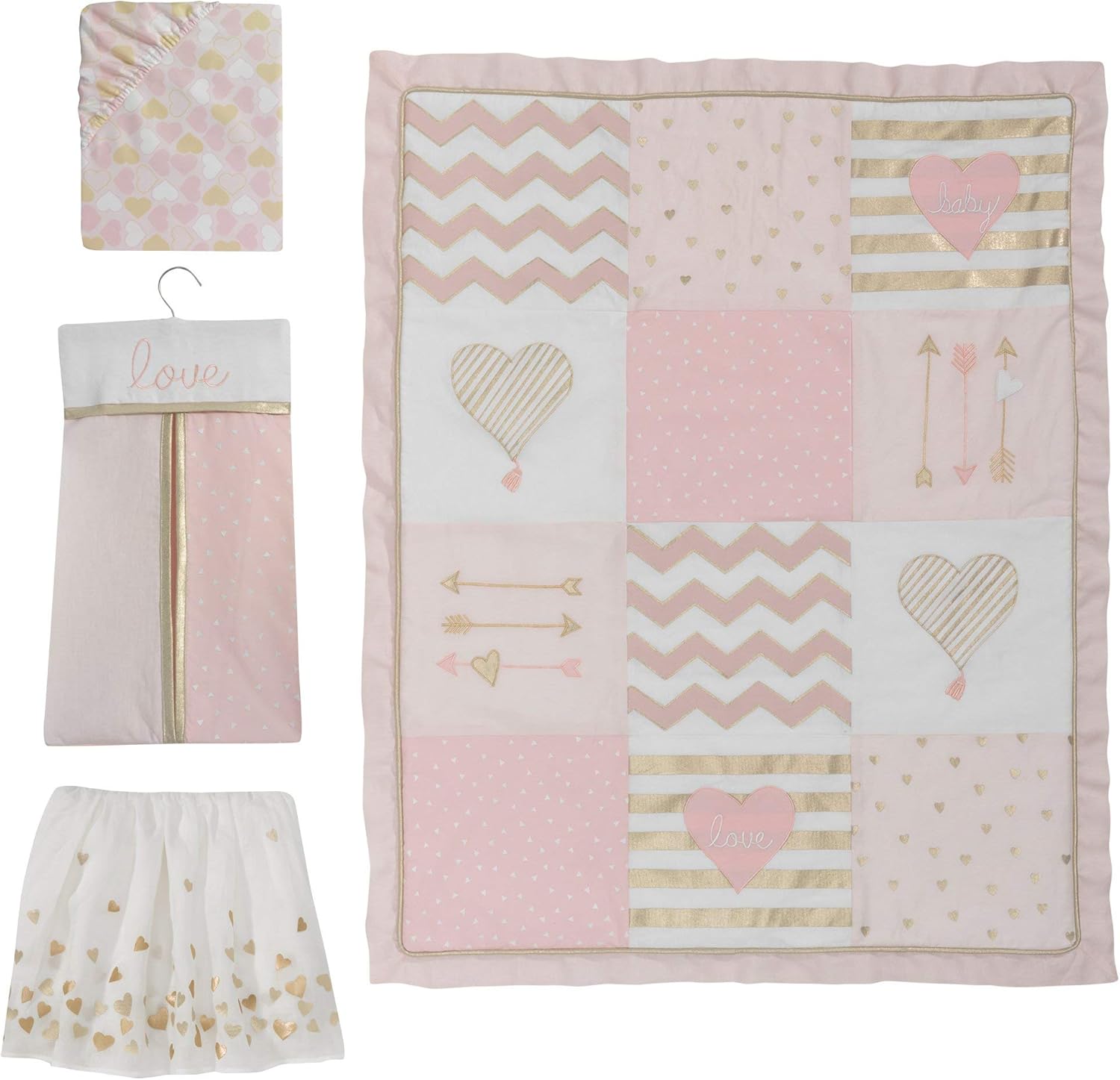 Lambs Ivy Baby Love 4 Piece Crib Bedding Set 1