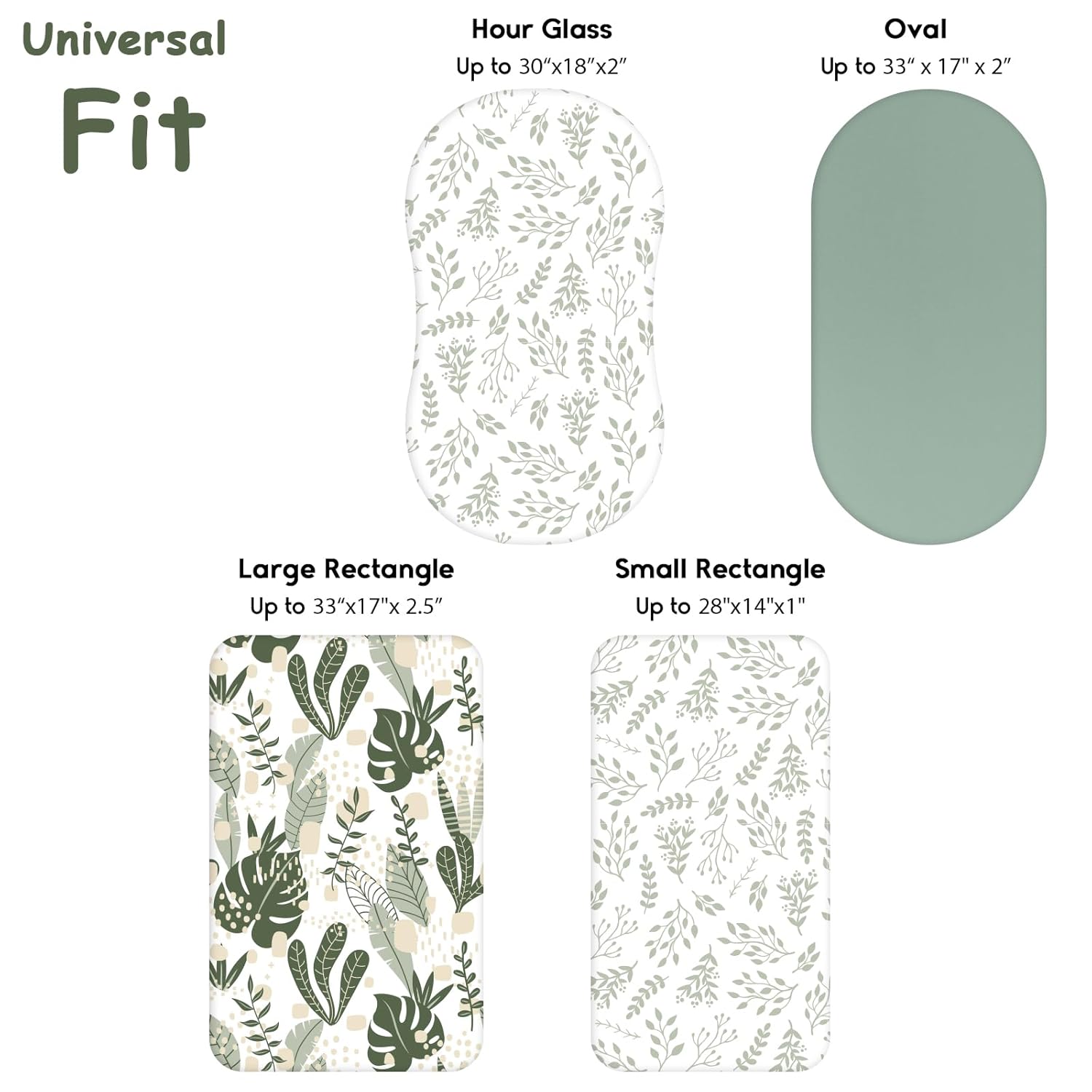 Yoofoss Bassinet Sheets 3-Pack Fitted Set