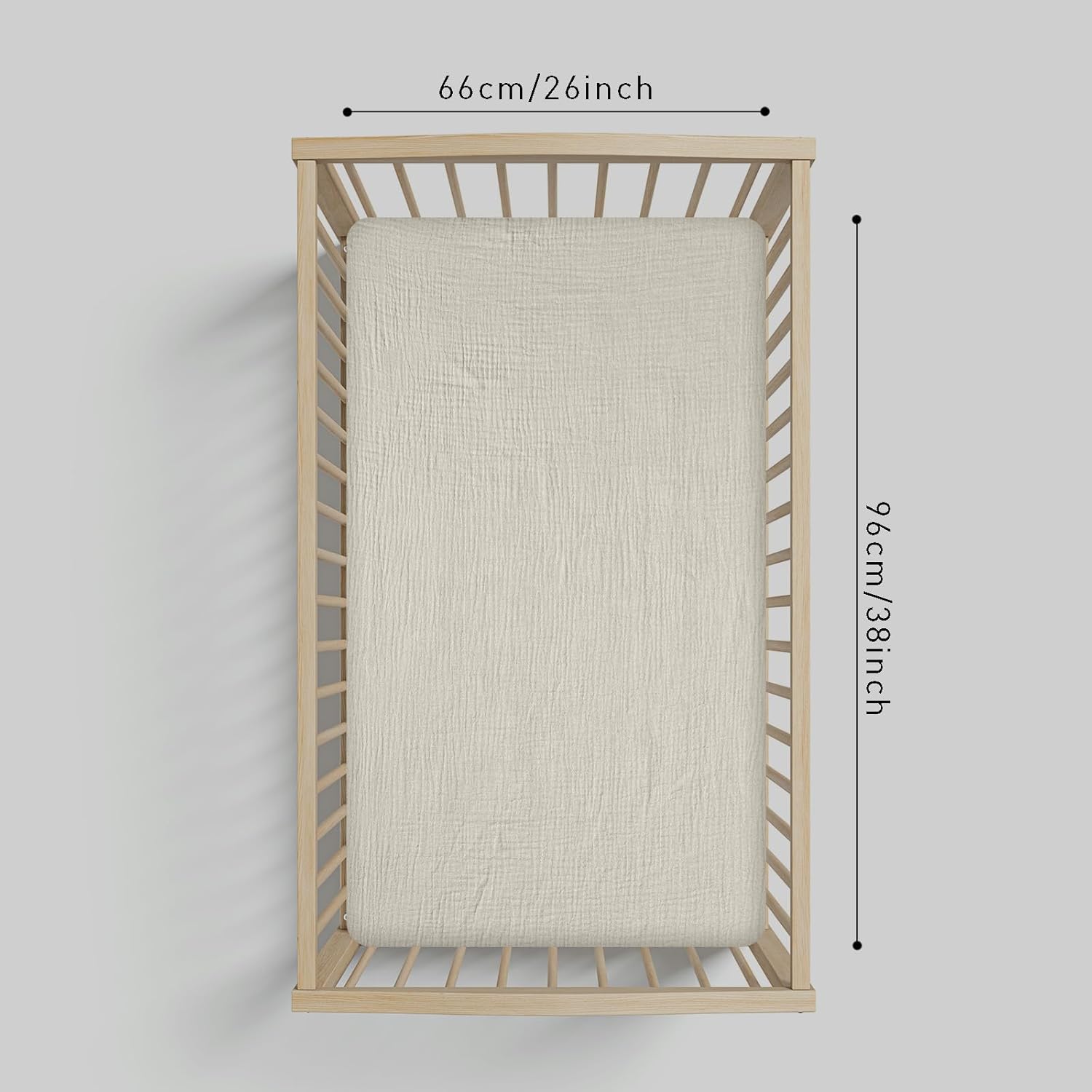 LYRICHOM Muslin Mini Crib Sheets 2 Pack
