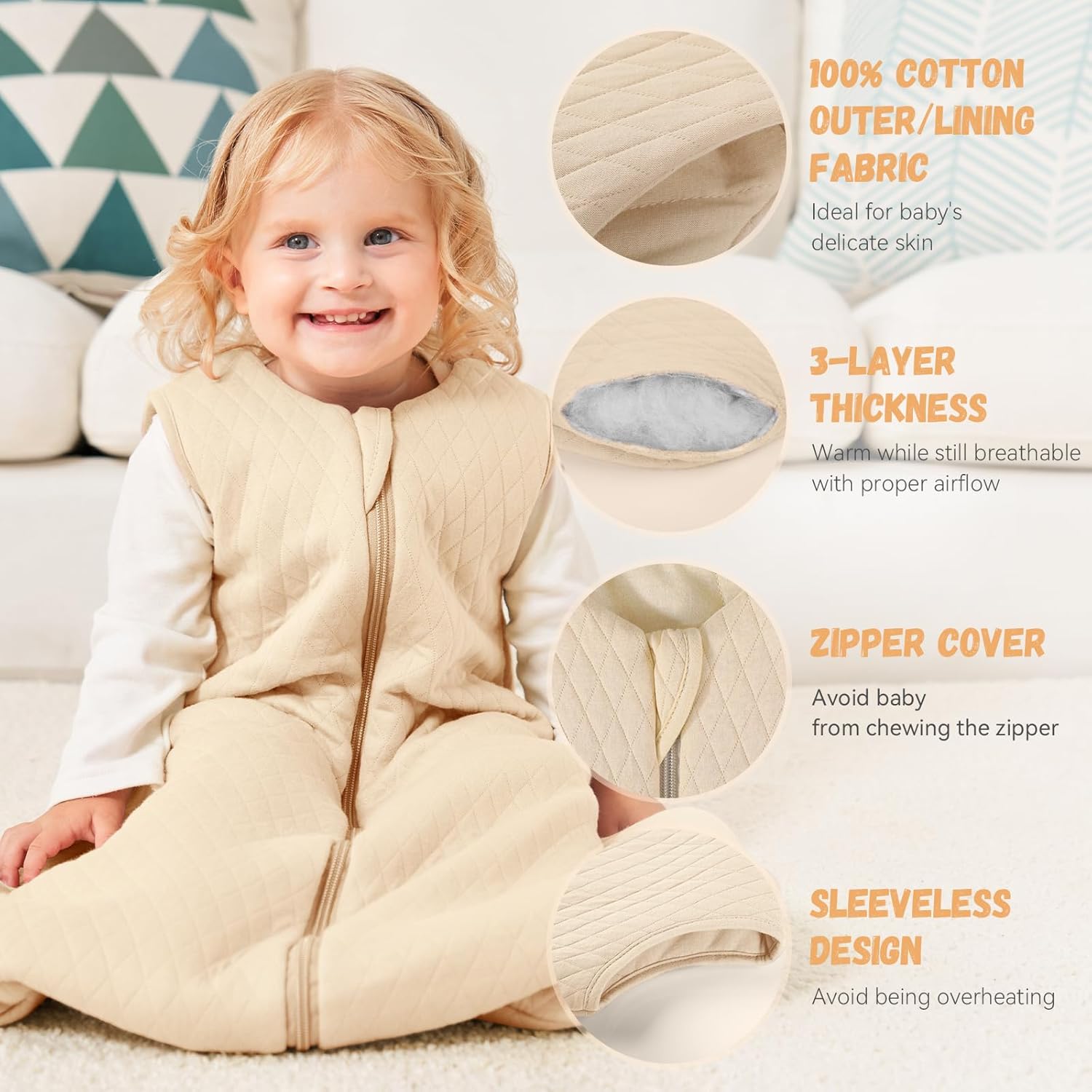 Yoofoss Baby Sleep Sack 0-6 Months TOG 25 Winter