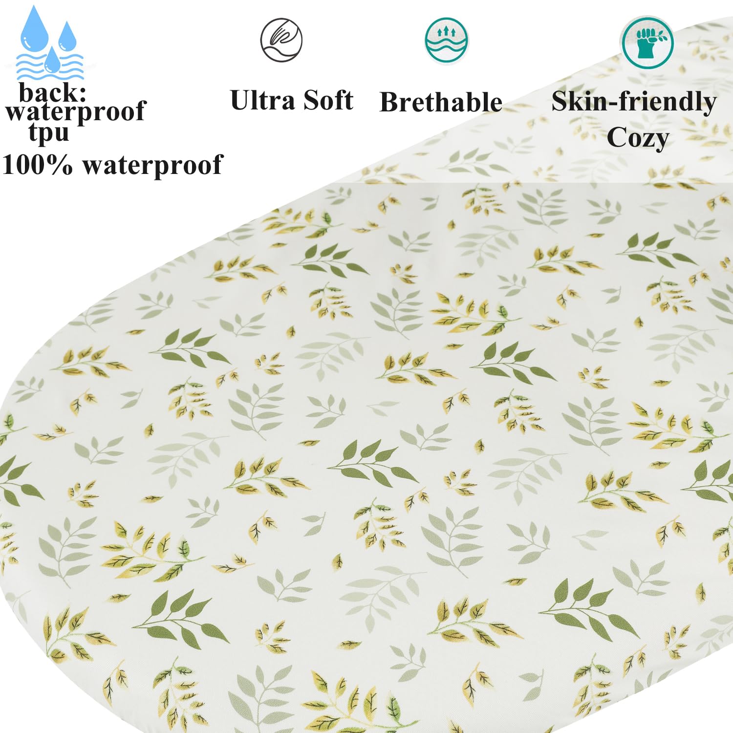 Fadacudan Waterproof Bassinet Sheets 2 Pack 1
