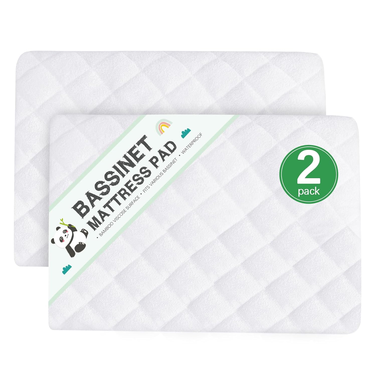 Biloban Waterproof Cradle Bassinet Mattress Protector 2 Pack