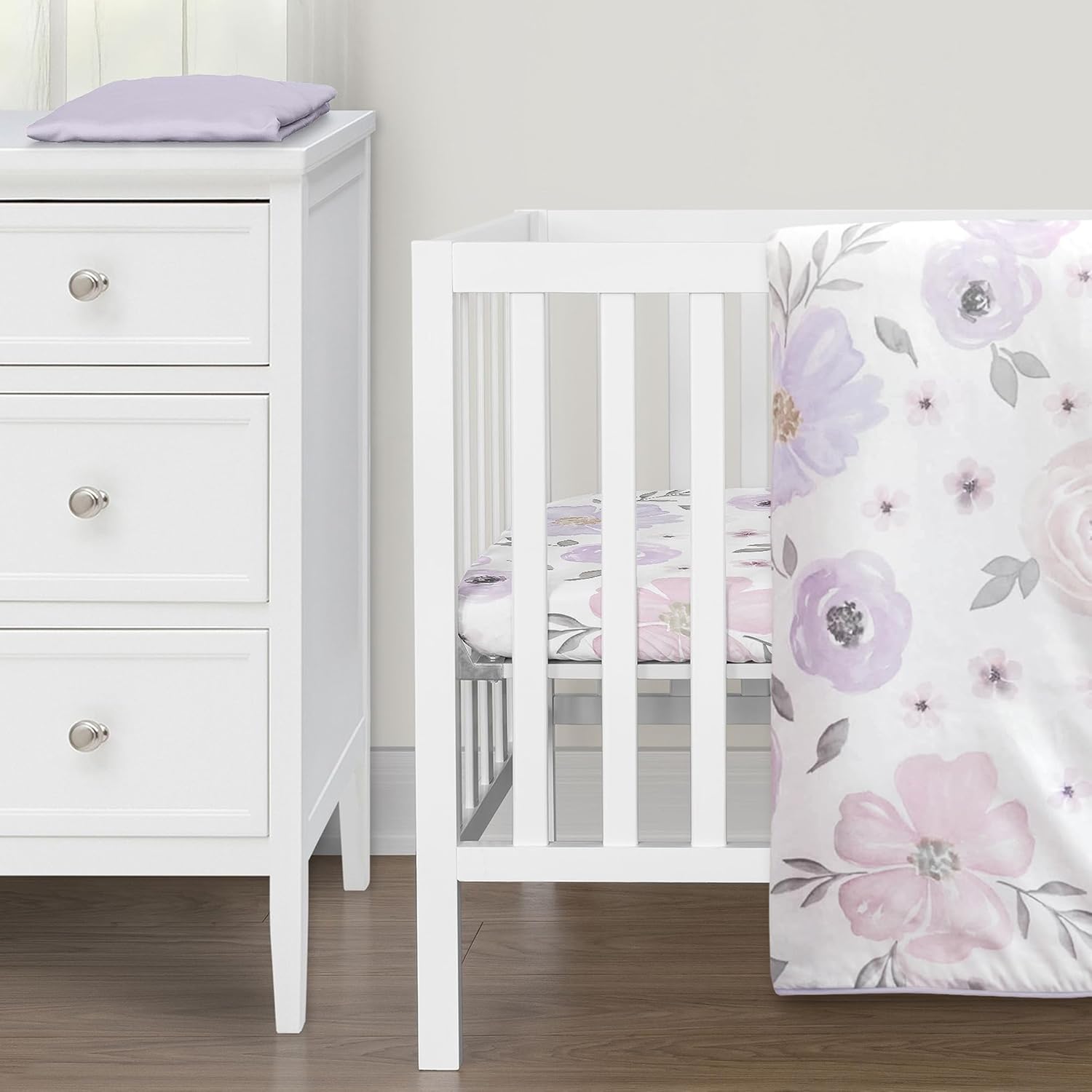 Sweet Jojo Designs Boho Floral Mini Crib Bedding Set 1