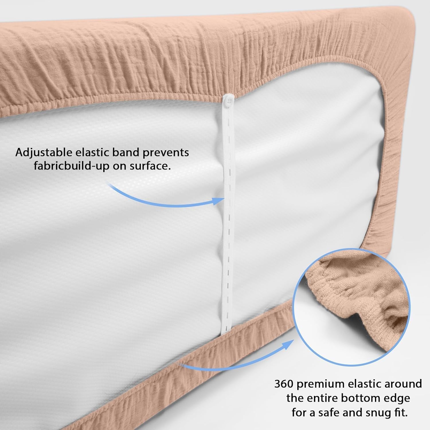 Soft Muslin Bassinet Sheets 32 x 18 for Baby Bedding