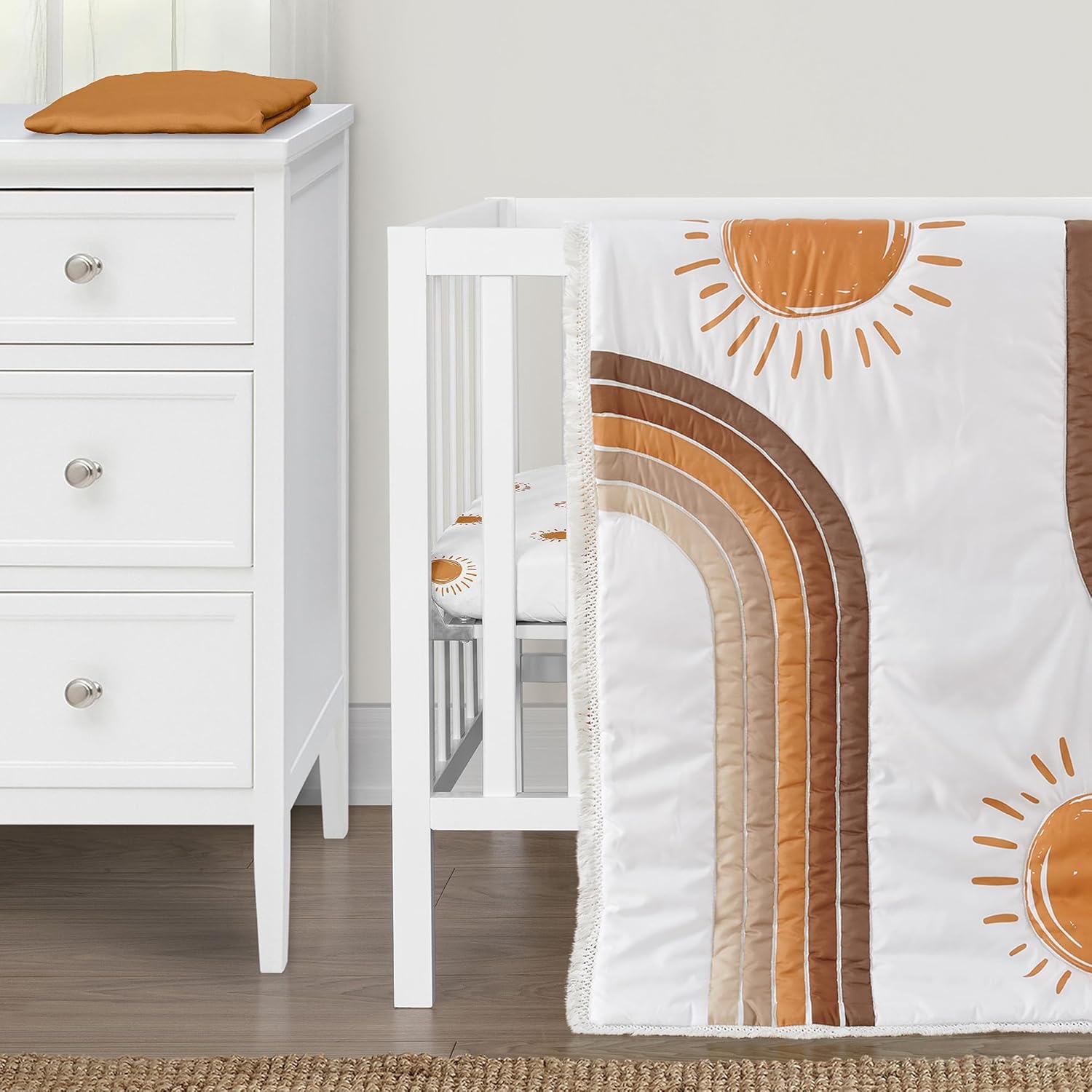 Sweet Jojo Designs Rainbow Boho Crib Bedding Set