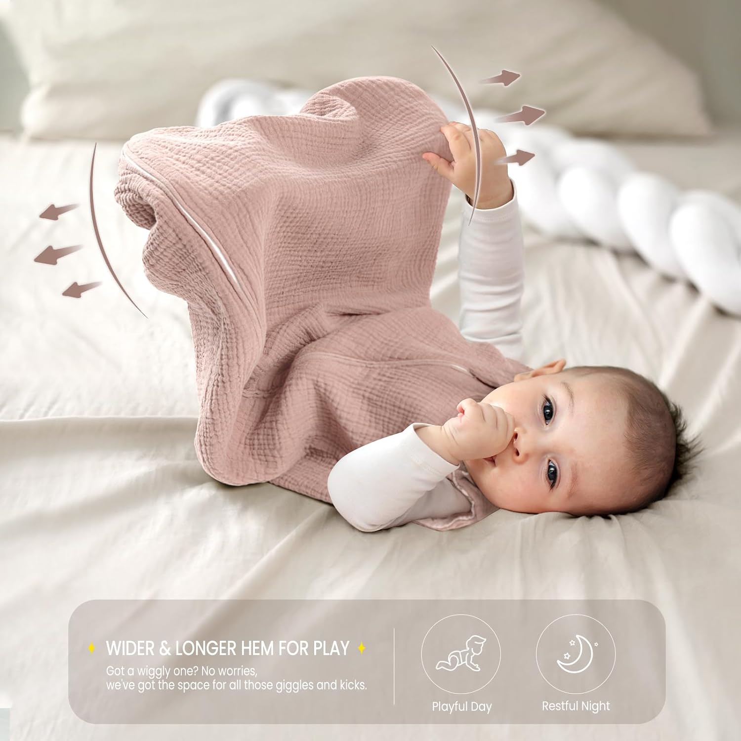 Lulumoon Sleep Sack Muslin for 9-15 Month Baby