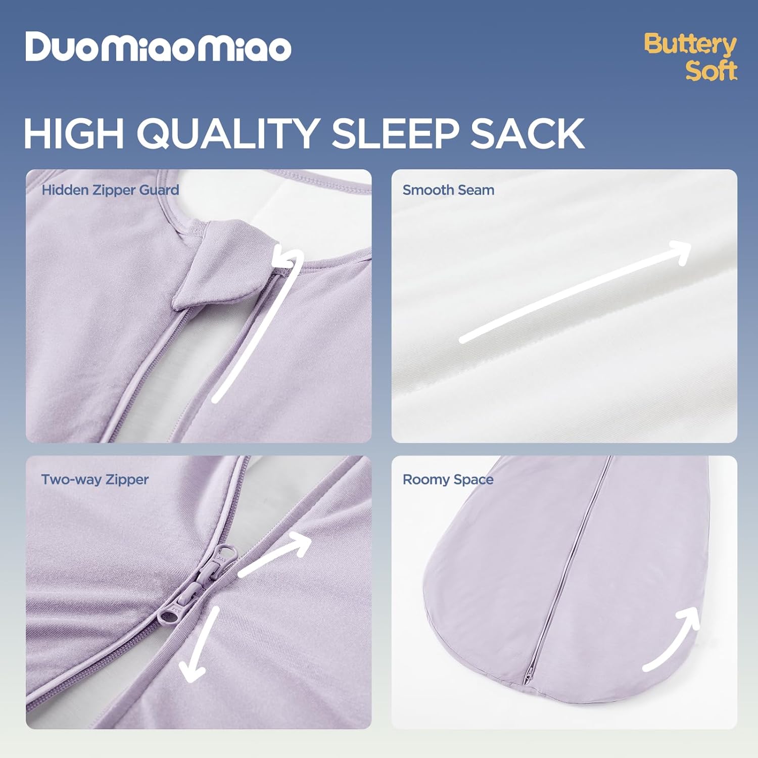 Duomiaomiao Bamboo Rayon Sleep Sack 10 TOG Soft Wearable Blanket