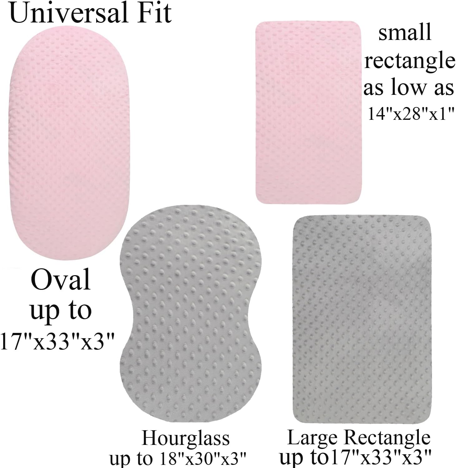 Bilokonda Dot Bassinet Sheet Set 2 Pack Grey Pink 1