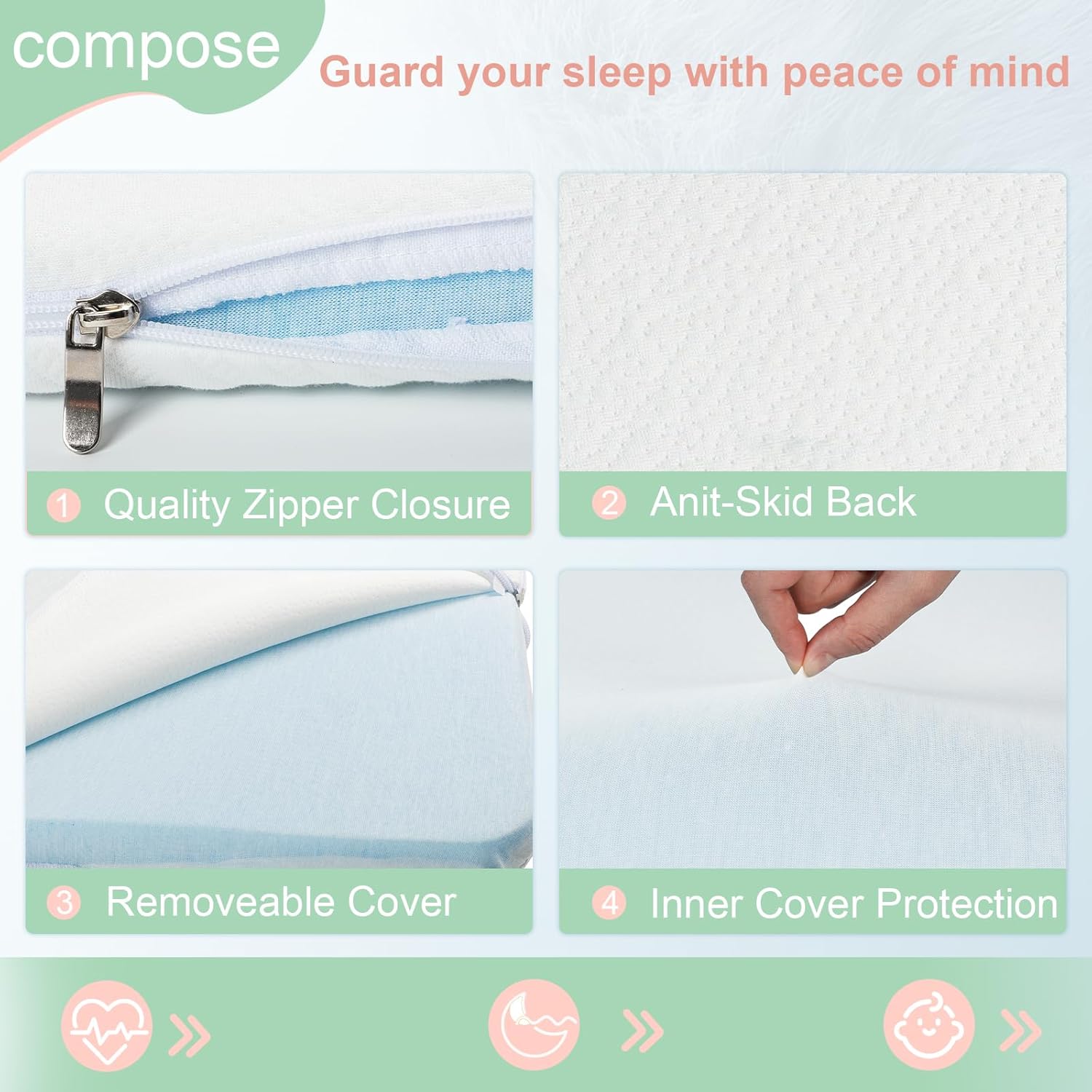 ANGELBLISS Bassinet Mattress Topper with Waterproof Cover 1
